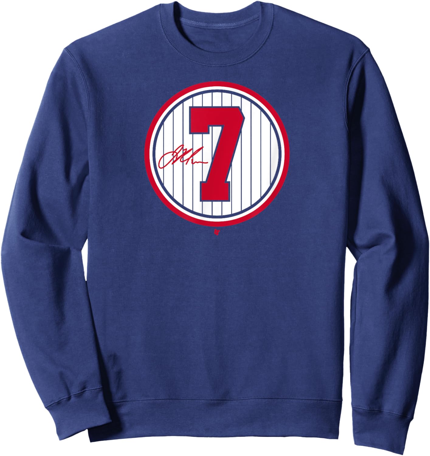 Joe Mauer - 7 - Minnesota Baseball Sweatshirt - Sweatshirt | Navy