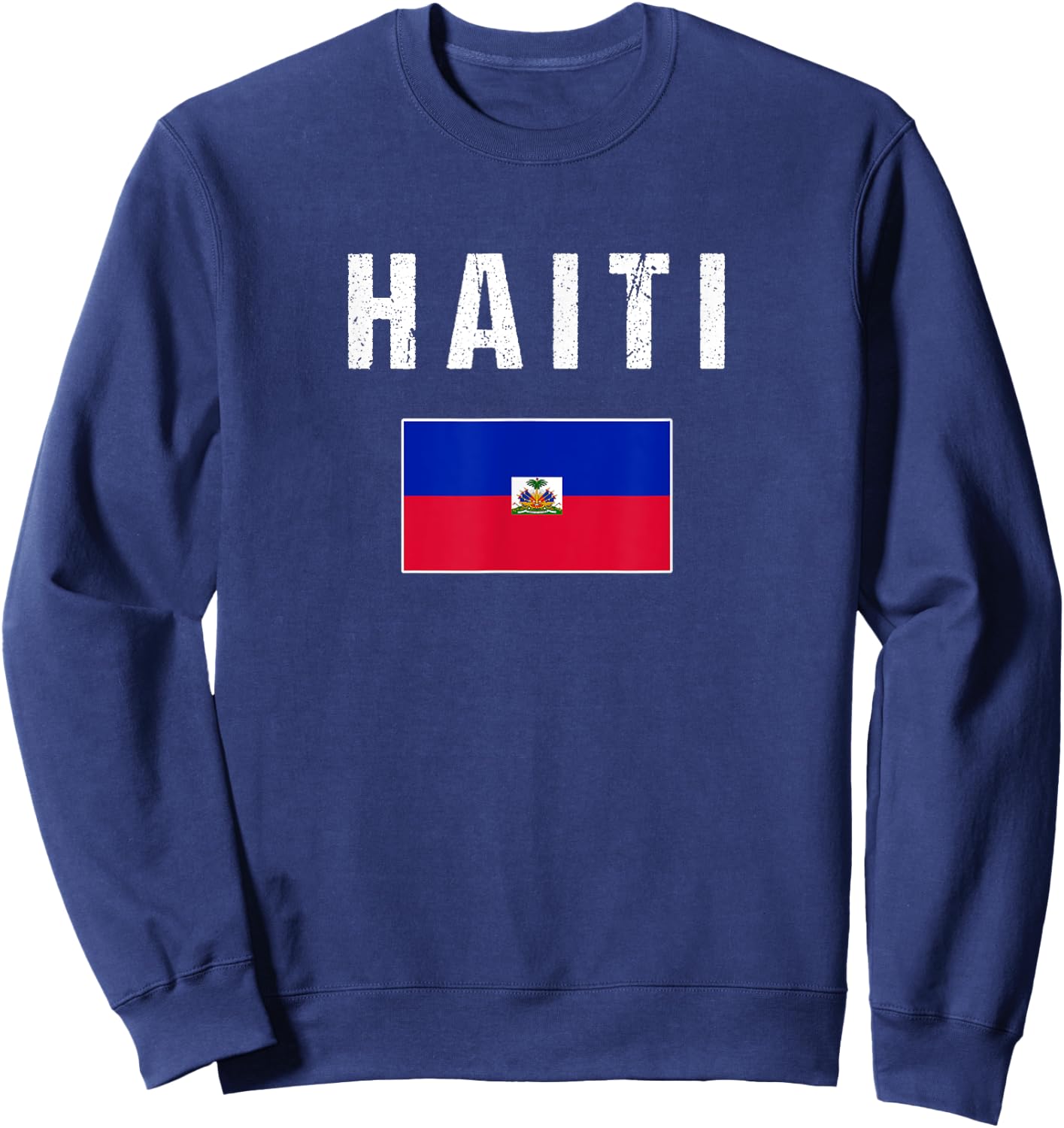 Haiti Haitian Flag Gift Women Youth Kids Sweatshirt - Sweatshirt | Navy