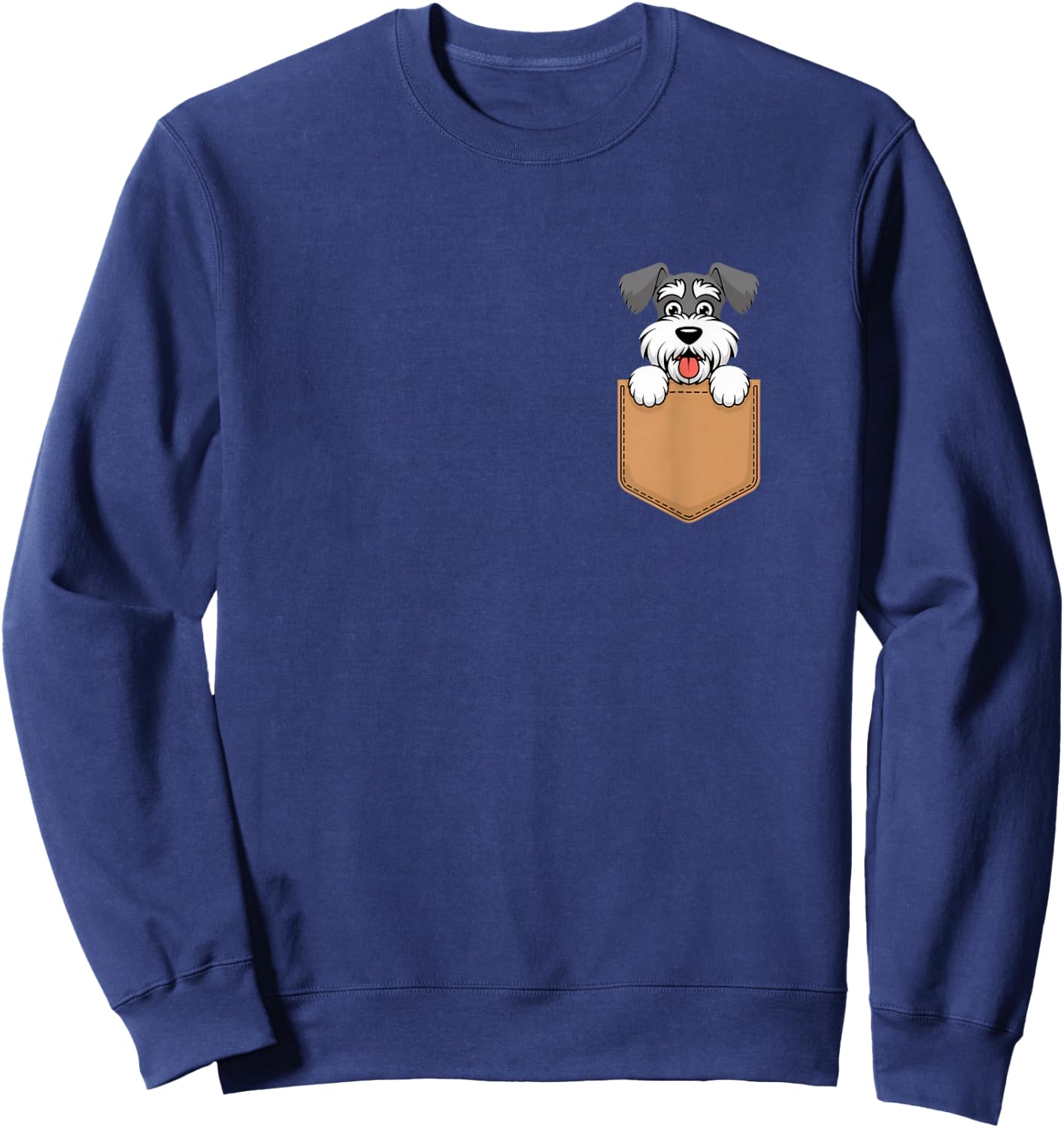 Miniature Schnauzers In Pocket Dog Owner Cute Puppy Lover Sweatshirt - Sweatshirt | Navy