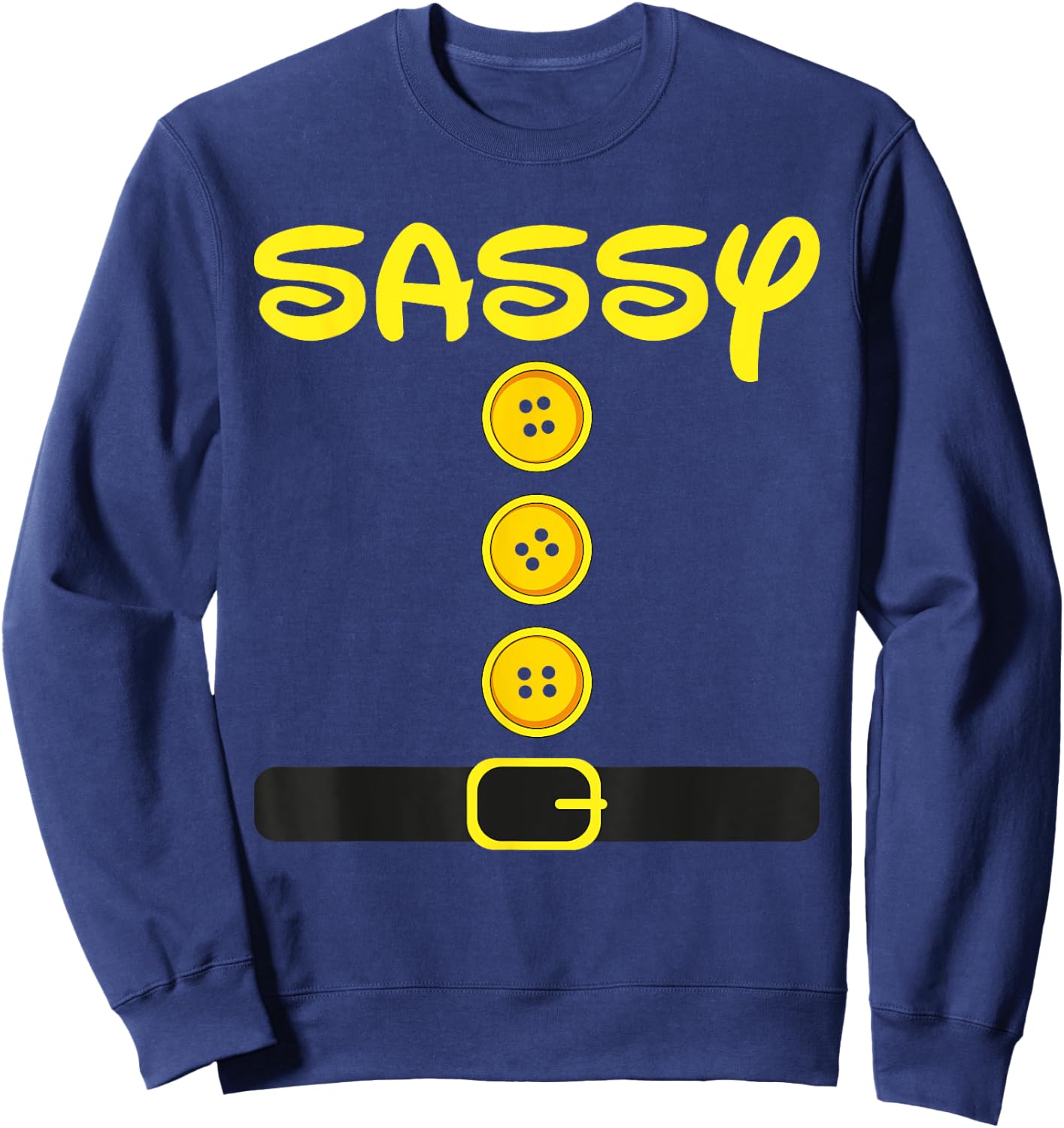 Sassy-Dwarf Costume Color Family Matching Dwarf Halloween Sweatshirt - Sweatshirt | Navy