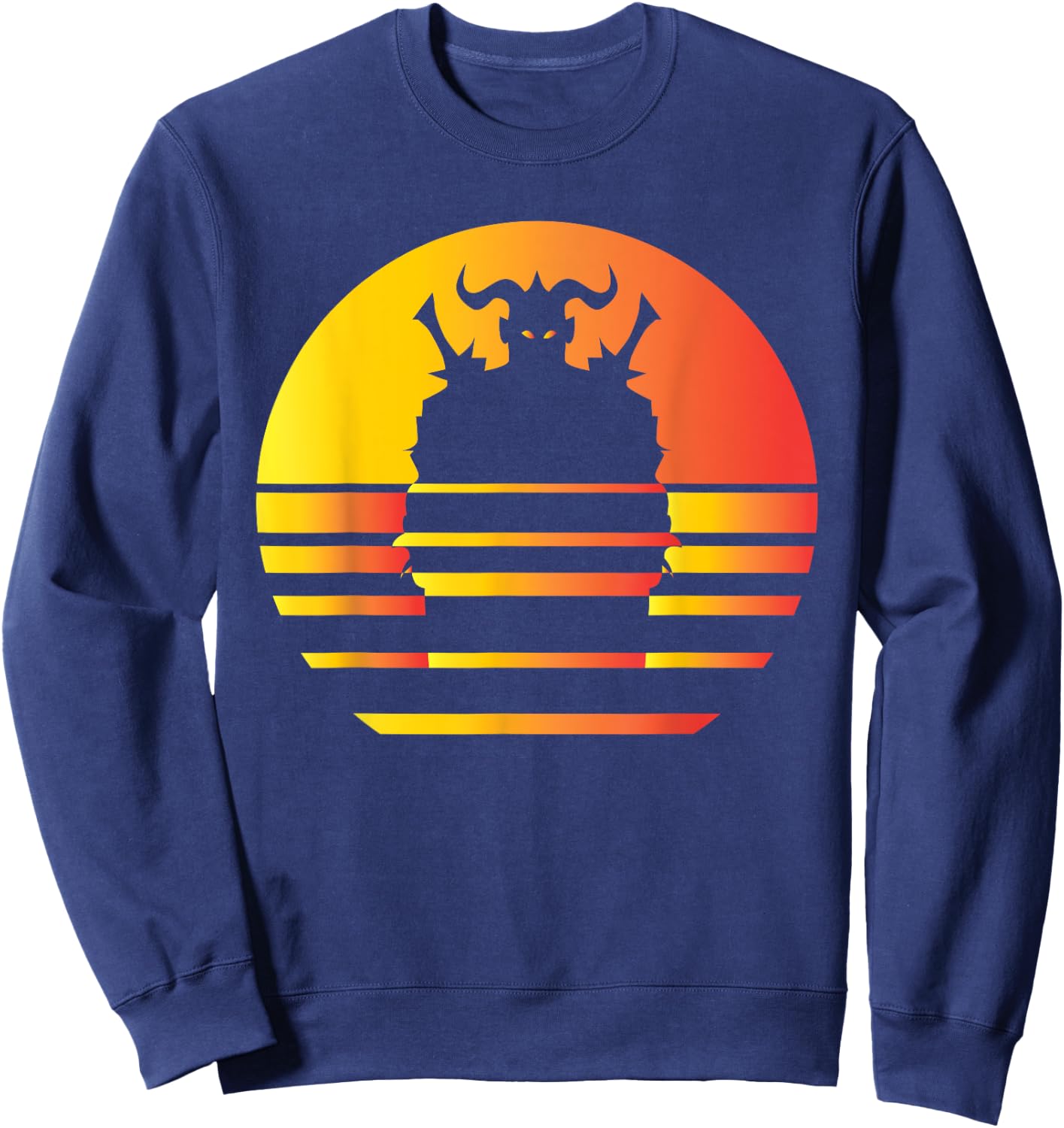 Gloomhaven Character Synth Wave Design - Board Game Sweatshirt - Sweatshirt | Navy