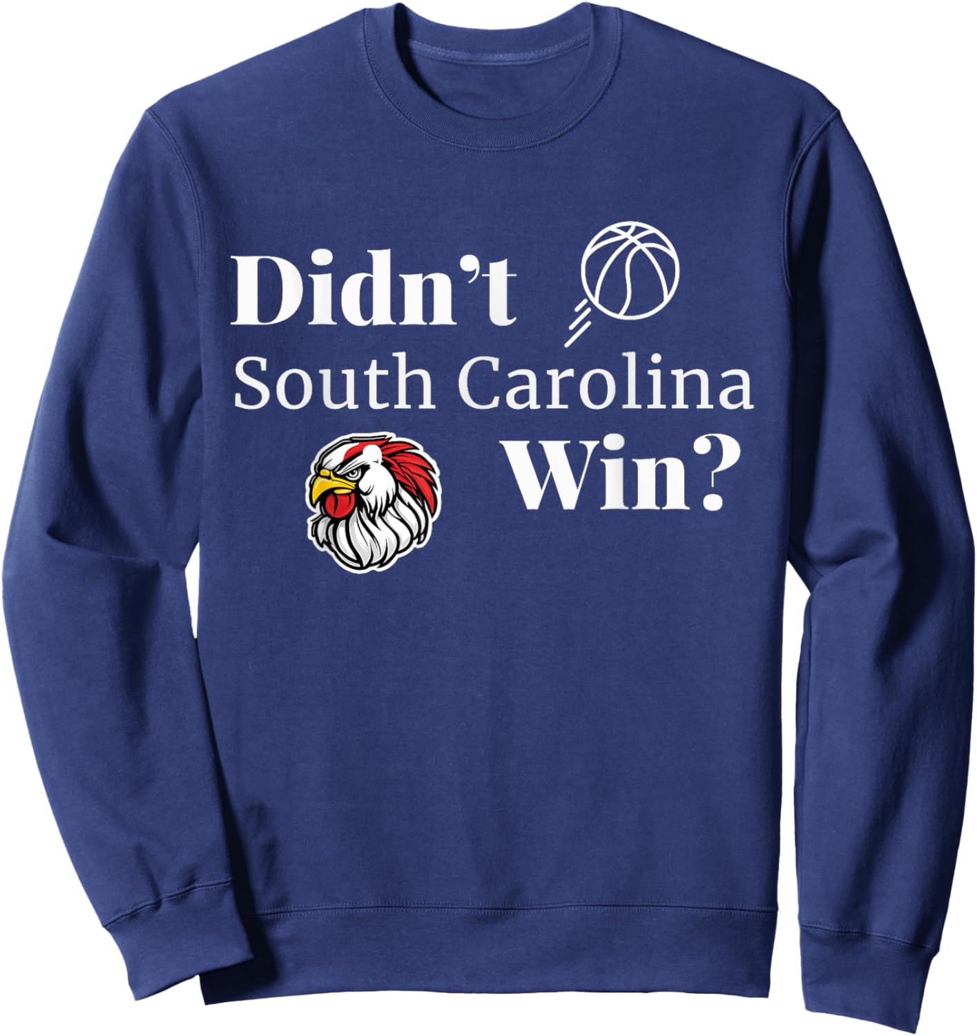 Victory Celebrating South Carolina Basketball Win Sweatshirt - Sweatshirt | Navy