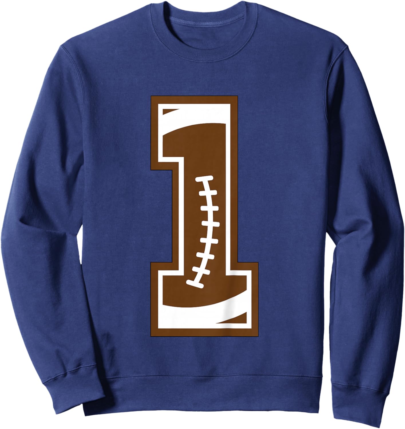 Kids 1st Birthday Party Football Boy One Year Old Football Player Sweatshirt - Sweatshirt | Navy