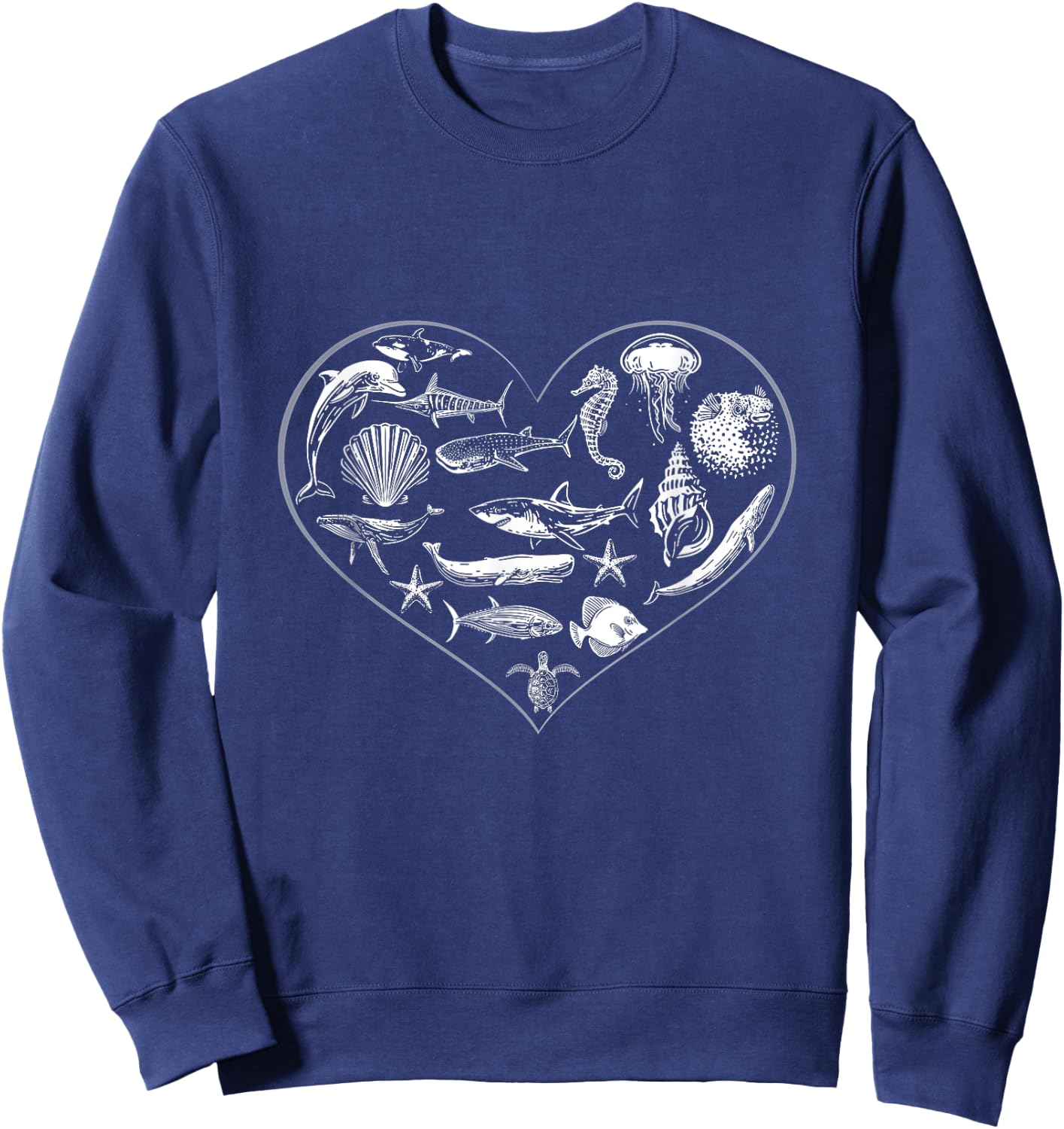Save the Ocean - Sea and Ocean Environment Awareness Lovers Sweatshirt - Sweatshirt | Navy