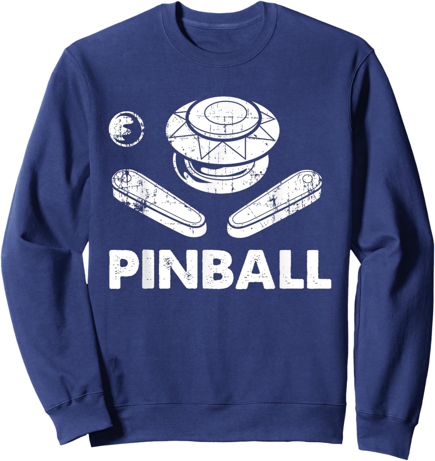 Vintage Pinball Funny Pinballer Machine Flipping Ball Lovers Sweatshirt - Sweatshirt | Navy