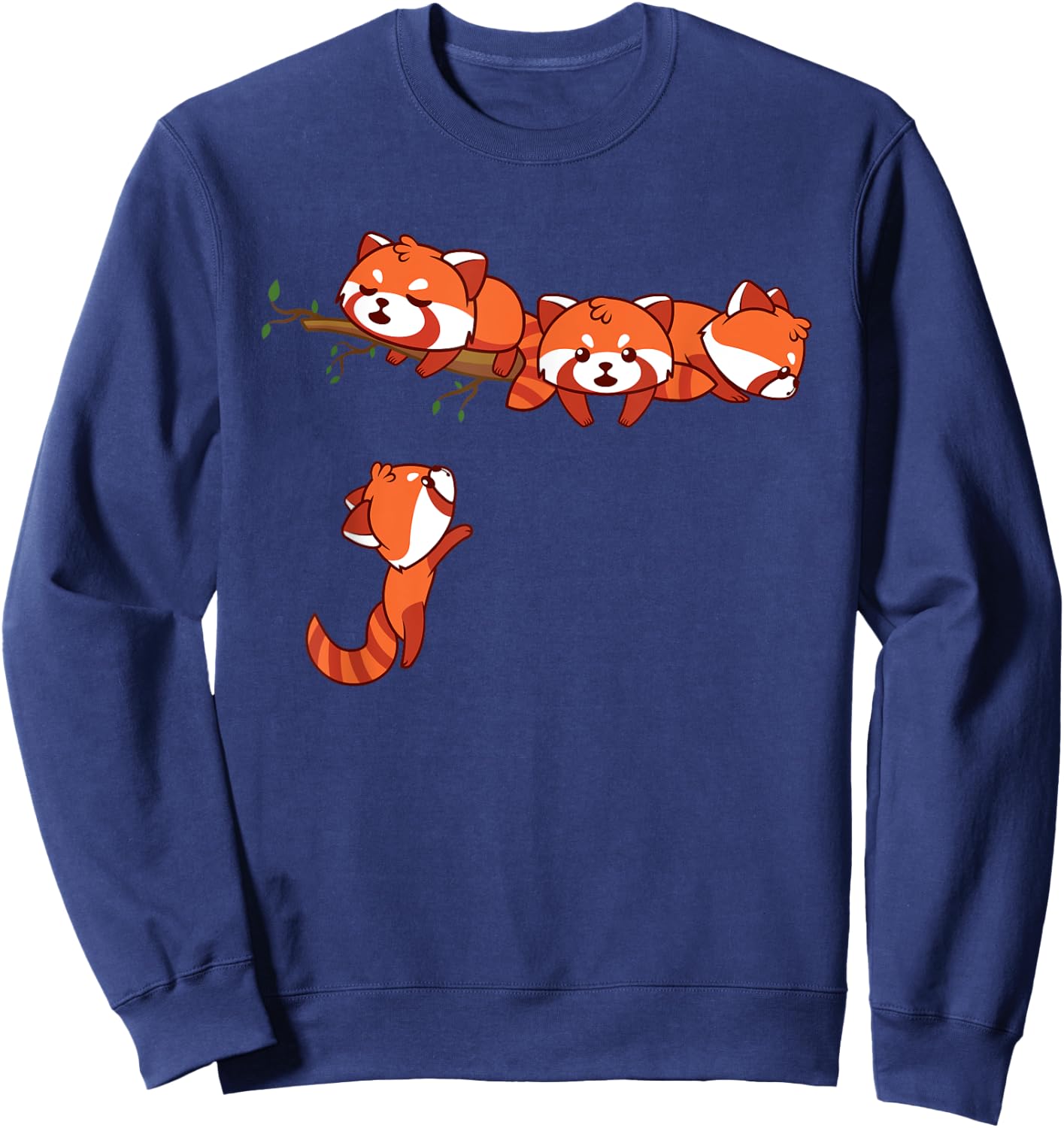 Pocket Series Red Panda Funny Playing Bear Animal Lover Gift Sweatshirt - Sweatshirt | Navy