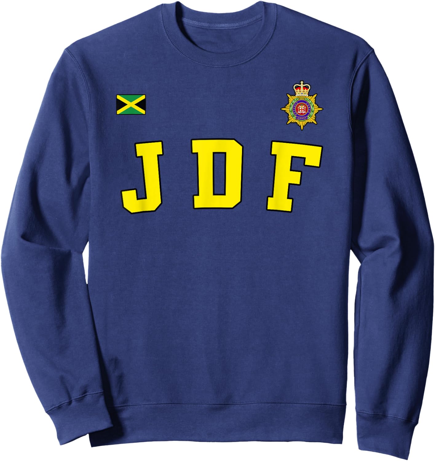 JDF Jamaica Defense Force Jamaican Army Uniform Military Sweatshirt - Sweatshirt | Navy