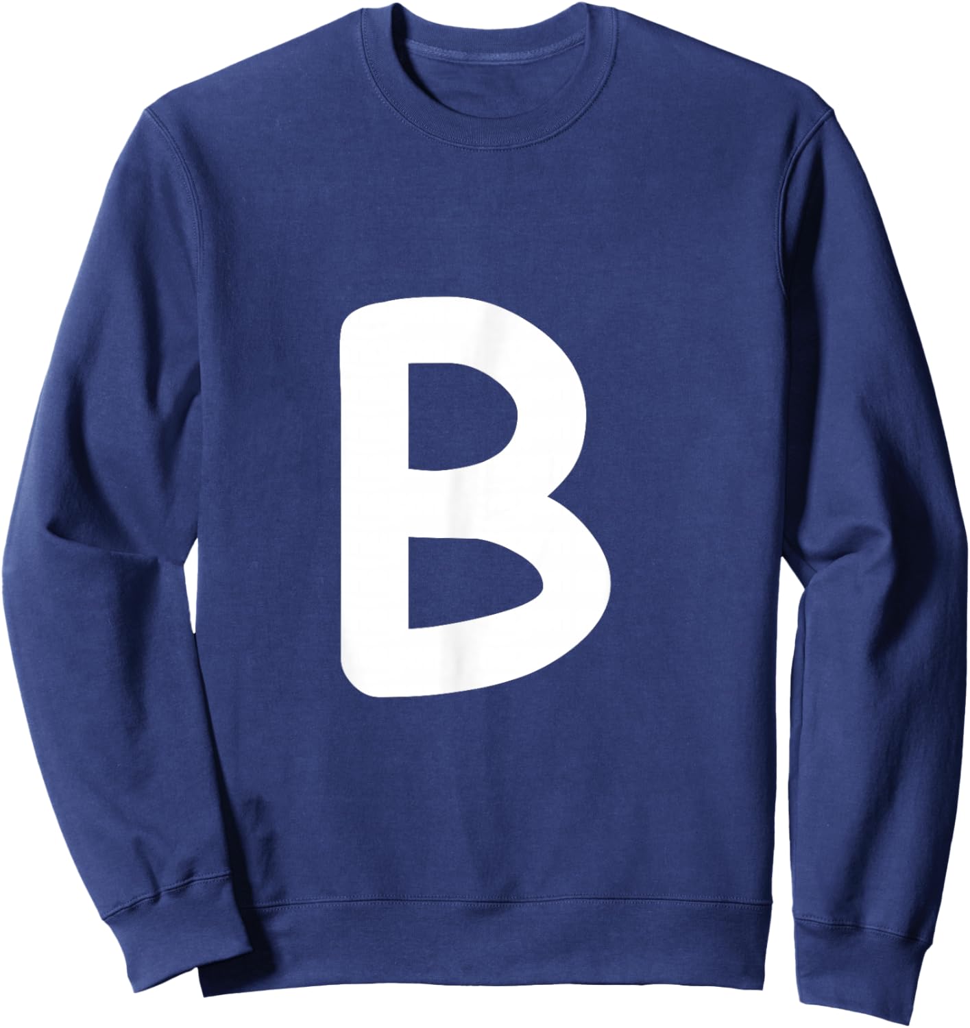 Letter B Capital Alphabet Monogram Initial Comic Sans Sweatshirt - Sweatshirt | Navy
