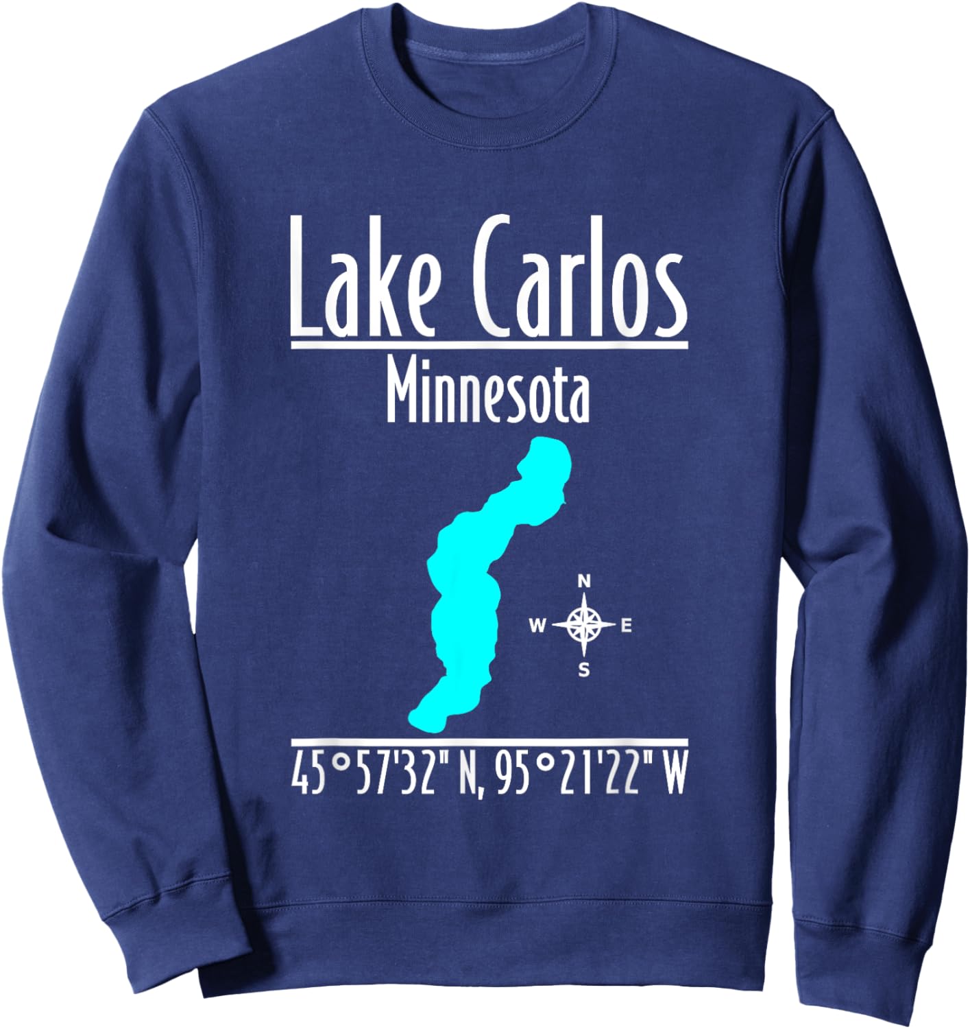 Modern Lake Carlos - Minnesota Sweatshirt - Sweatshirt | Navy