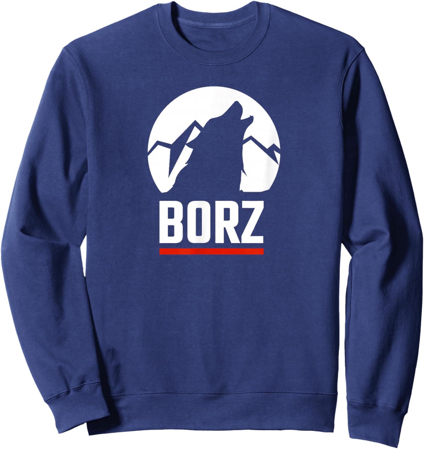 Chechen Borz Wolve Chechnya Chechen Mountain Sweatshirt - Sweatshirt | Navy