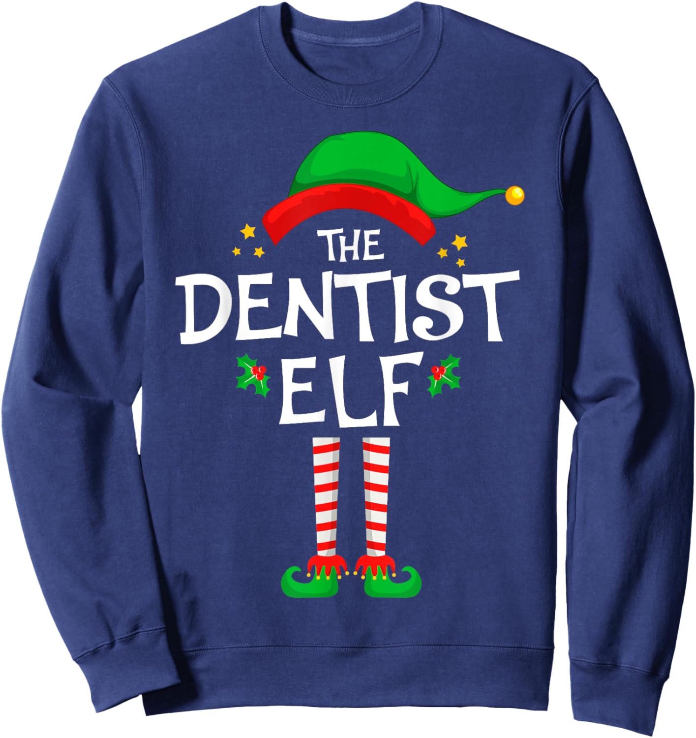 The Dentist Elf Christmas Family Matching Group Sweatshirt - Sweatshirt | Navy