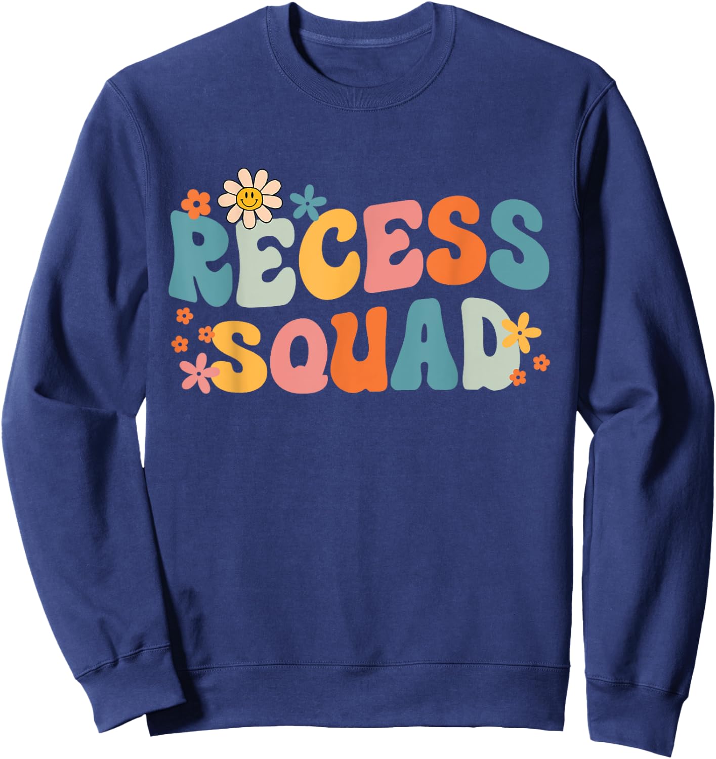 Recess Crew Squad Teachers Students Monitor Back to School Women Girls Kids Sweatshirt - Sweatshirt | Navy