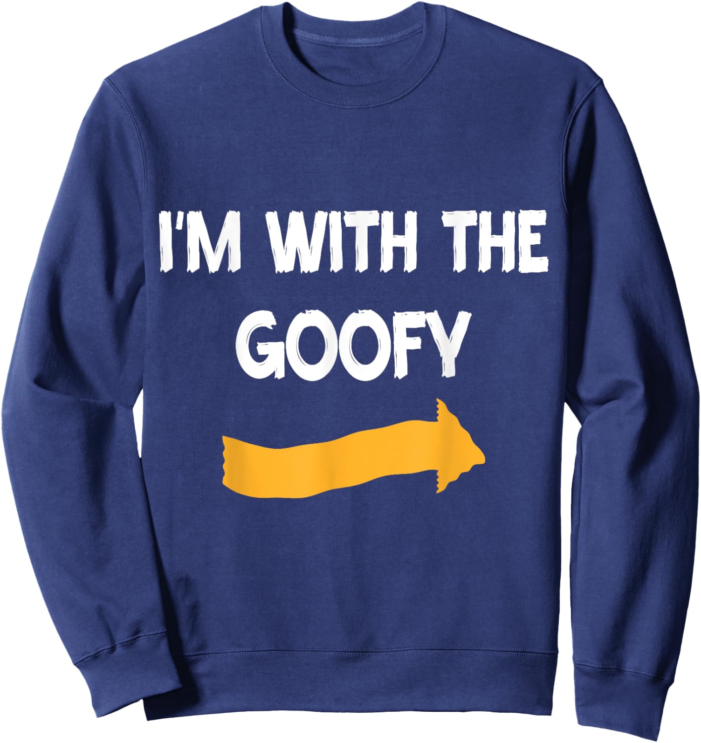 I'm With Goofy Halloween Costume Funny Couples Matching Sweatshirt - Sweatshirt | Navy