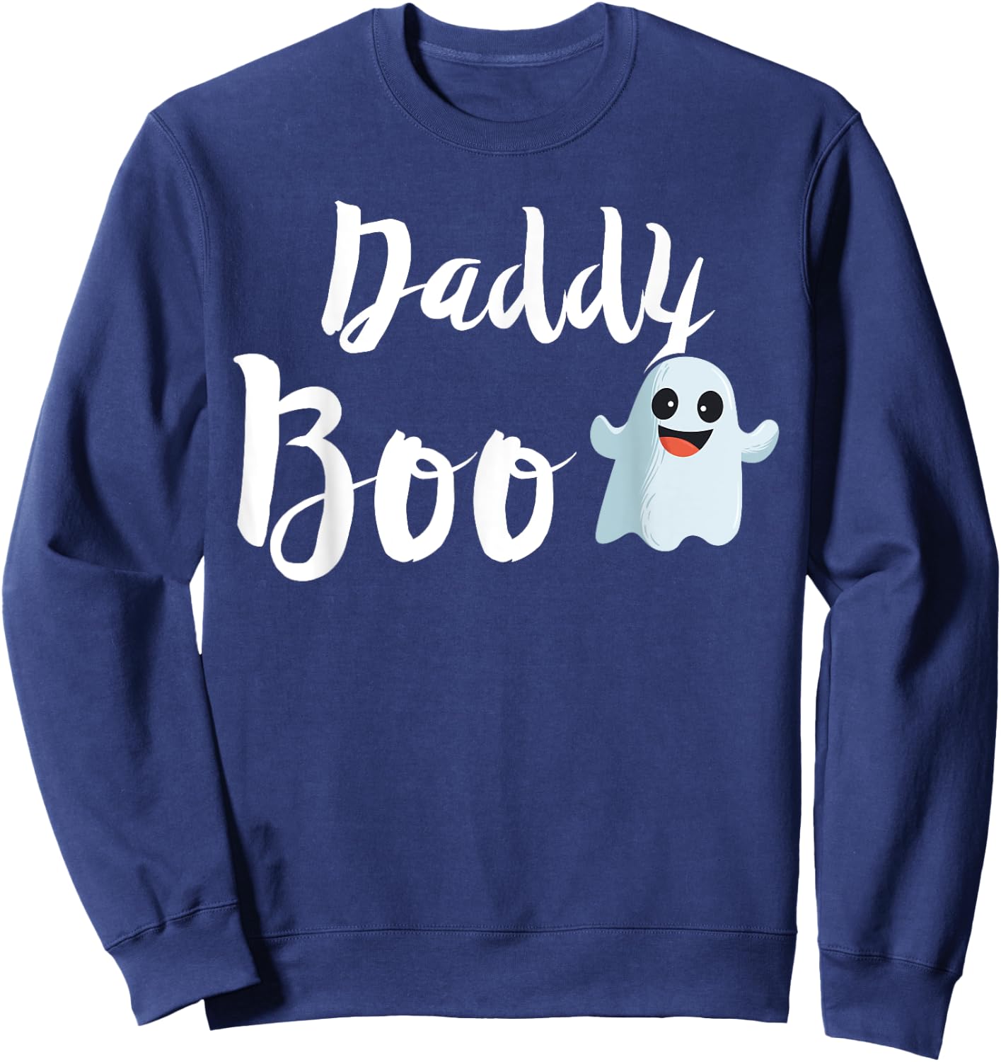 Daddy Boo Halloween Family Matching Ghost Dad Sweatshirt - Sweatshirt | Navy