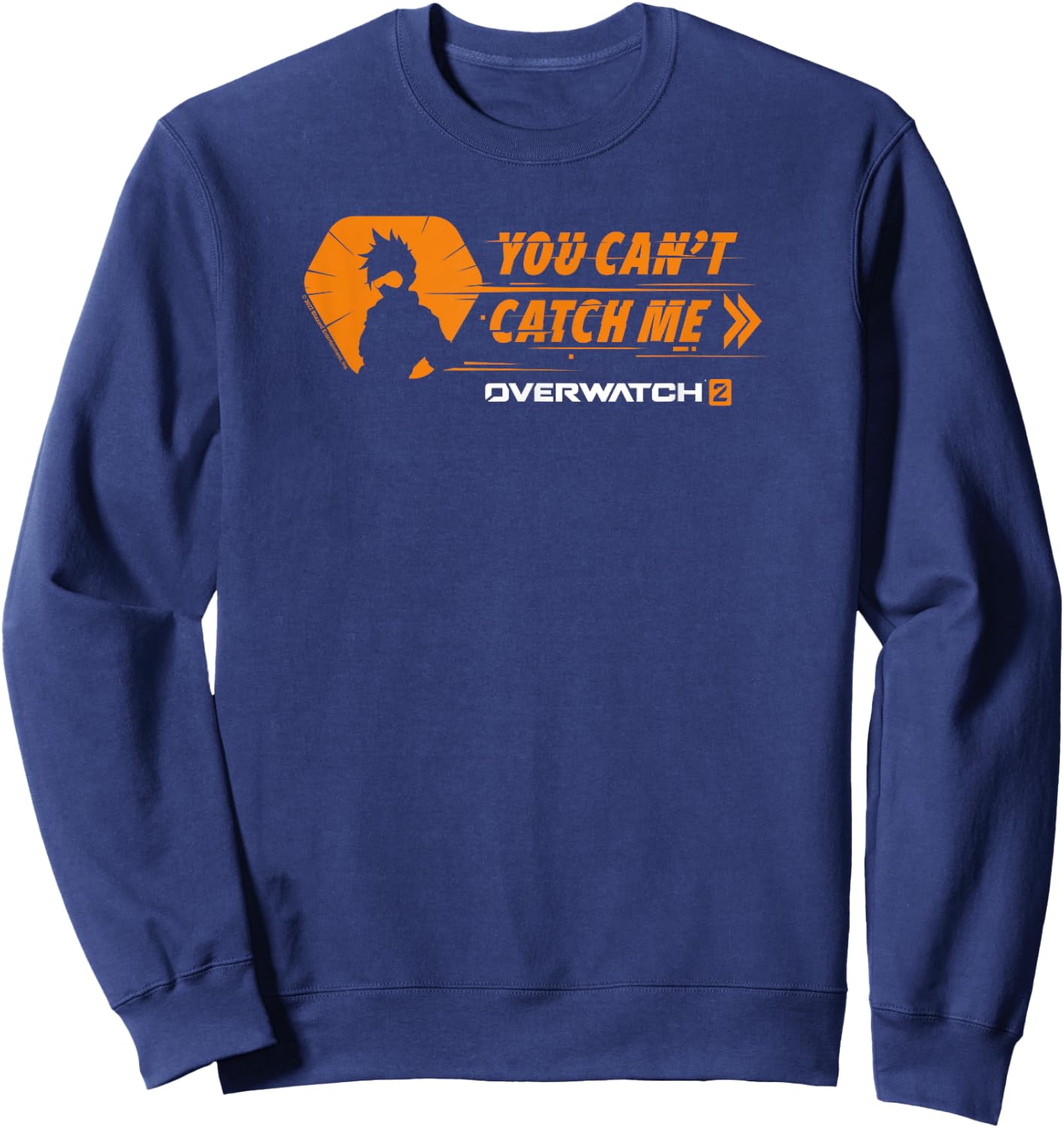 Overwatch 2 You Can't Catch Me Tracer Logo Sweatshirt - Sweatshirt | Navy
