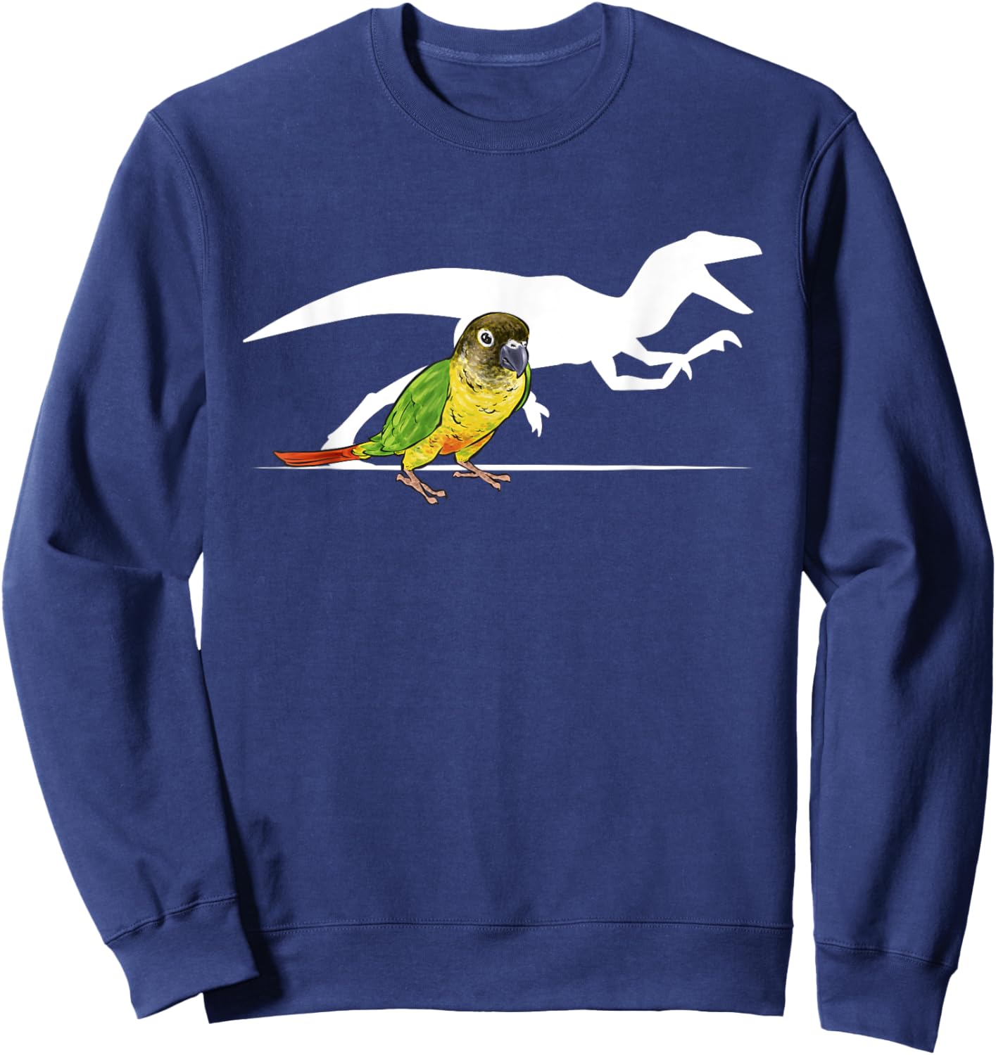 Green Cheeked Conure Raptor Dinosaur Parrot Bird Conure Sweatshirt - Sweatshirt | Navy
