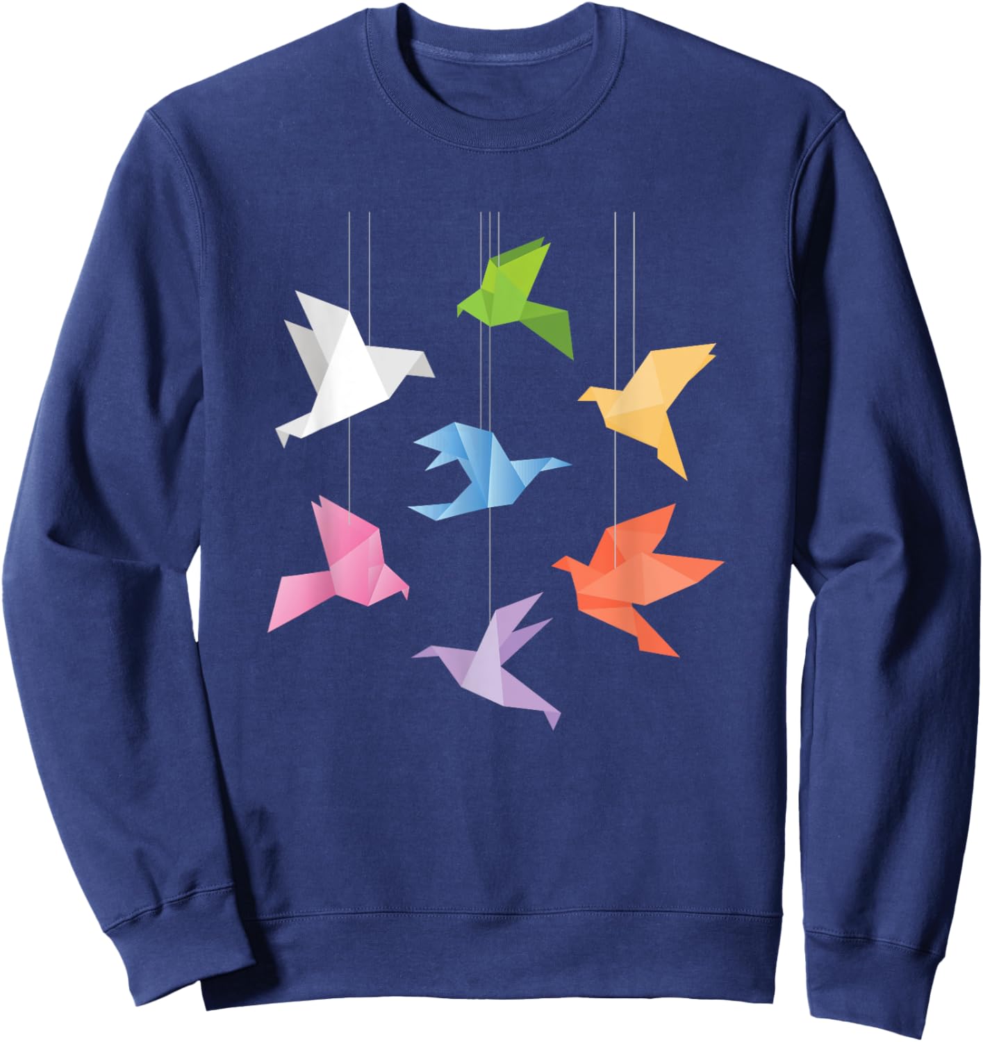 Paper Cranes - Origami Birds Origamist Paper Folding Artist Sweatshirt - Sweatshirt | Navy