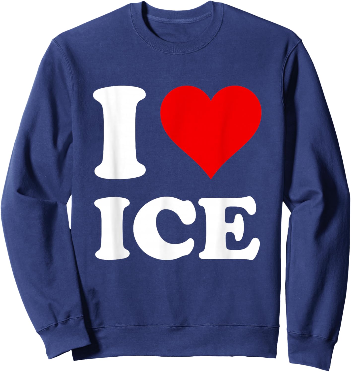 Red Heart I Love Ice Sweatshirt - Sweatshirt | Navy