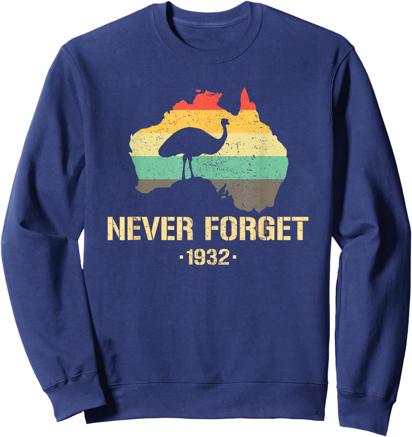Emu War 1932 Funny Australia History Sweatshirt - Sweatshirt | Navy