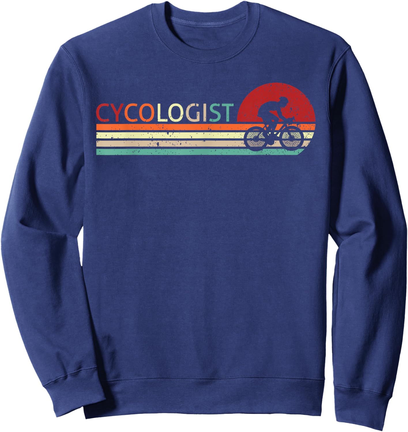 Cycologist Vintage Cycling Bicycle Cyclist Road Men & Women Sweatshirt - Sweatshirt | Navy