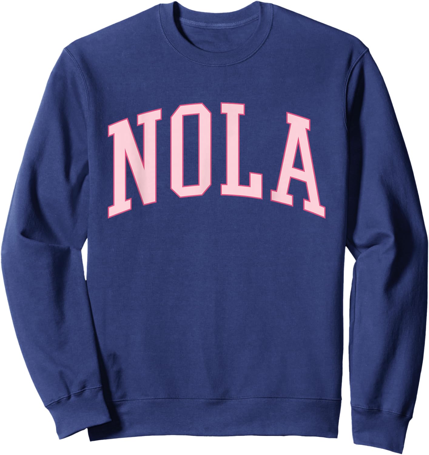 Nola Cute Pink Preppy New Orleans Girls Sweatshirt - Sweatshirt | Navy