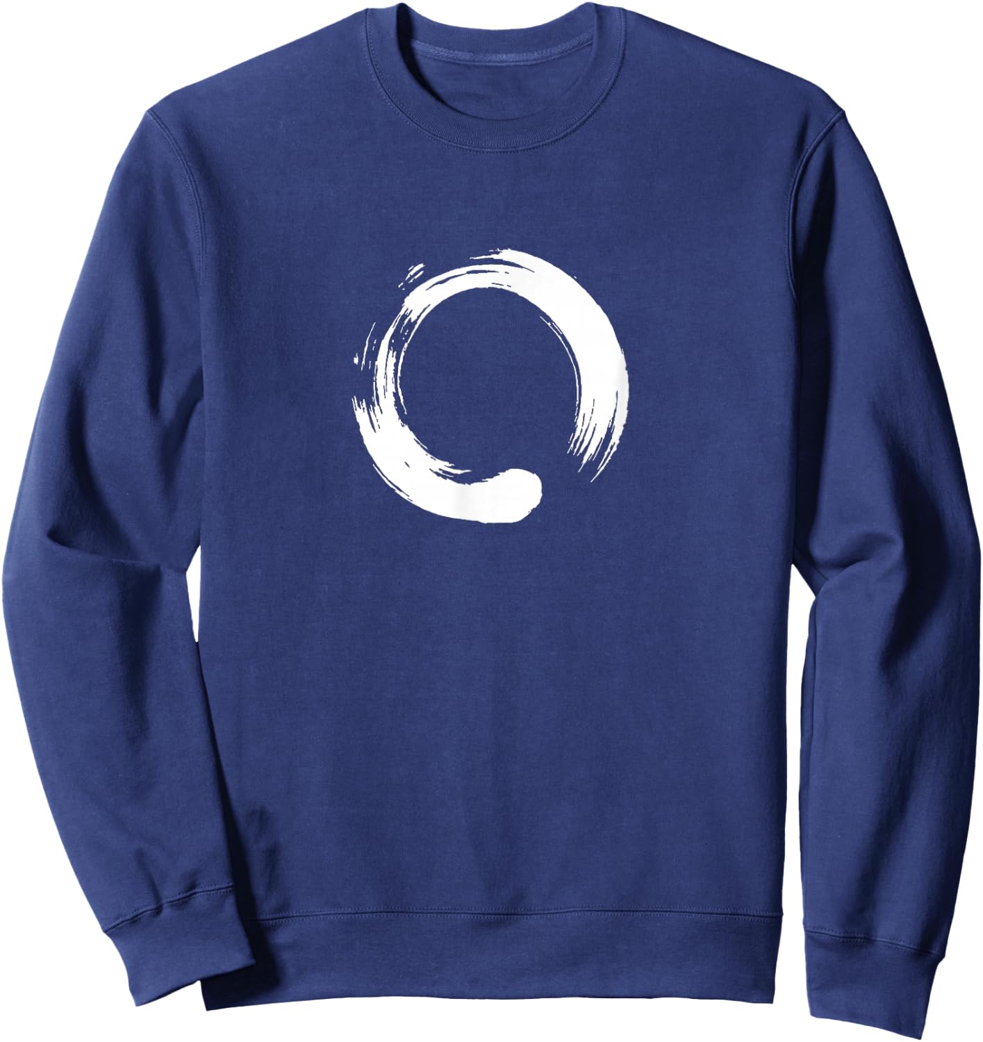 Enso, Zen, Circle, Buddha Meditation Japan Calligraphy Yoga Sweatshirt - Sweatshirt | Navy