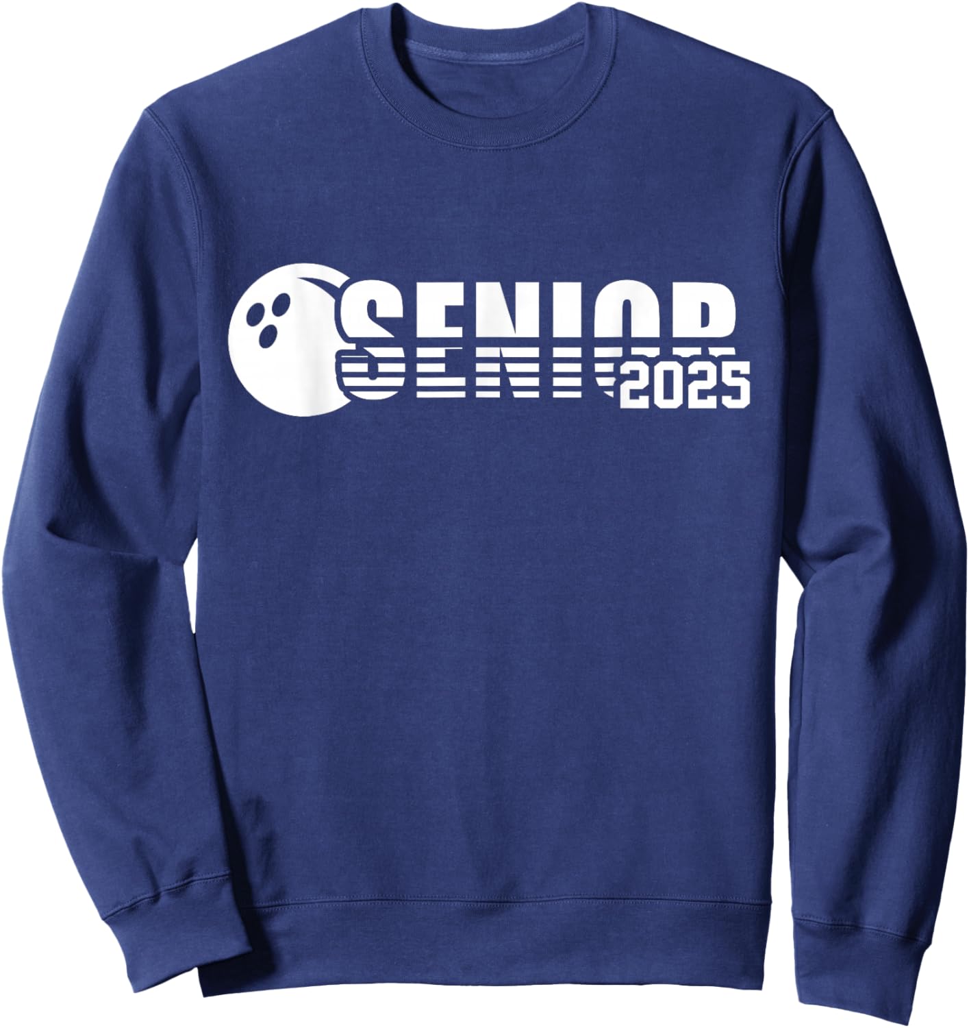 Senior 2025 Bowling Player Class Of 2025 Graduation Seniors Sweatshirt - Sweatshirt | Navy