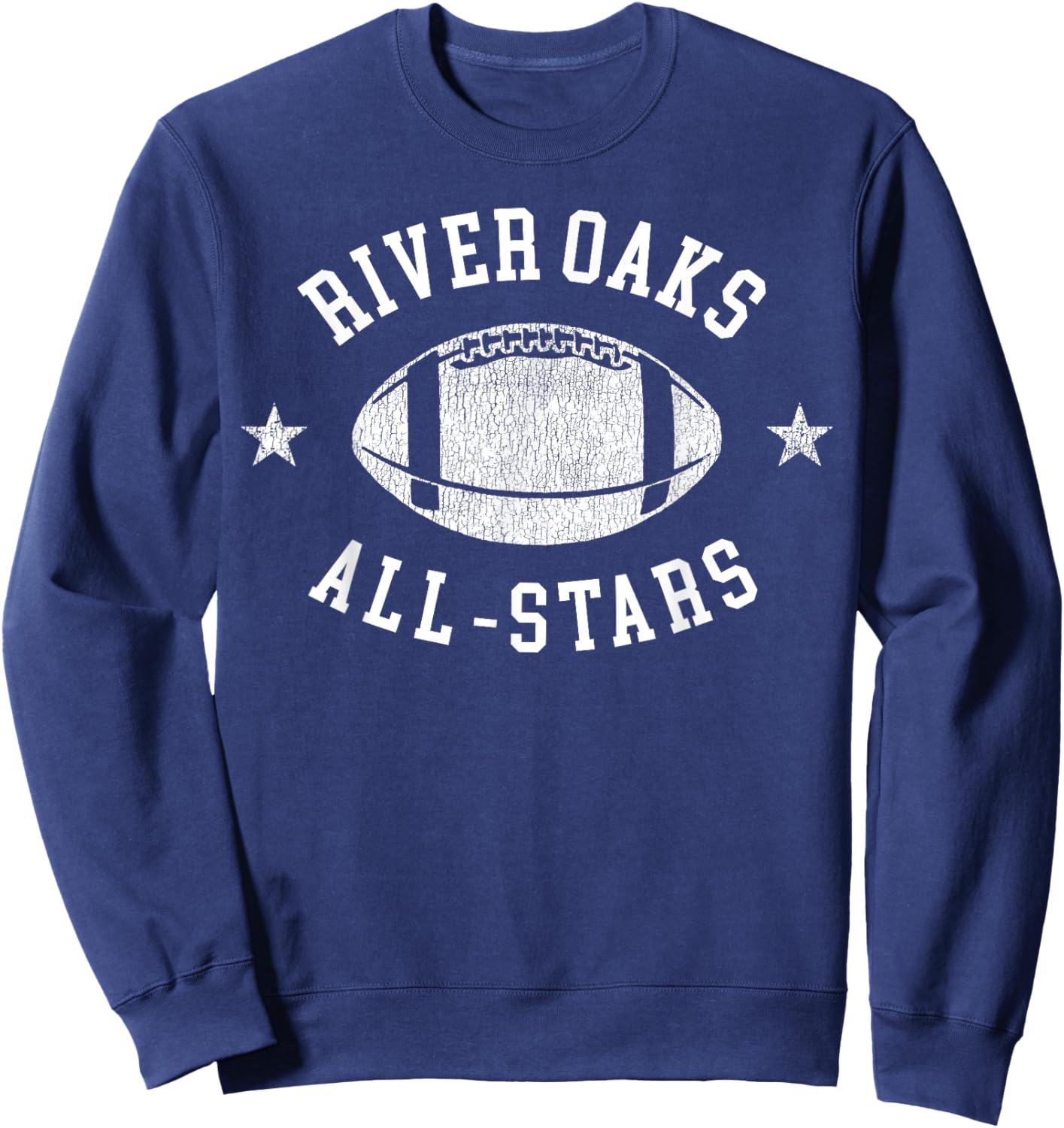 River Oaks Vintage All-Stars Football Retro 80s Sweatshirt - Sweatshirt | Navy