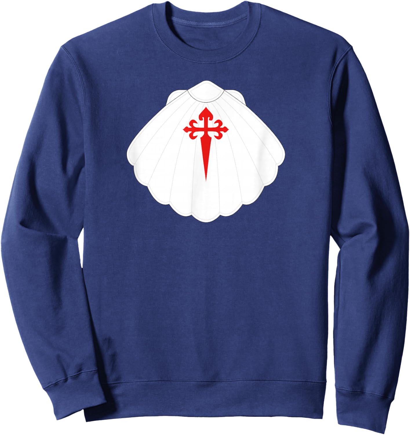 Camino de Santiago Pilgrims Way of Saint James Shell Symbol Gift Sweatshirt - Sweatshirt | Navy