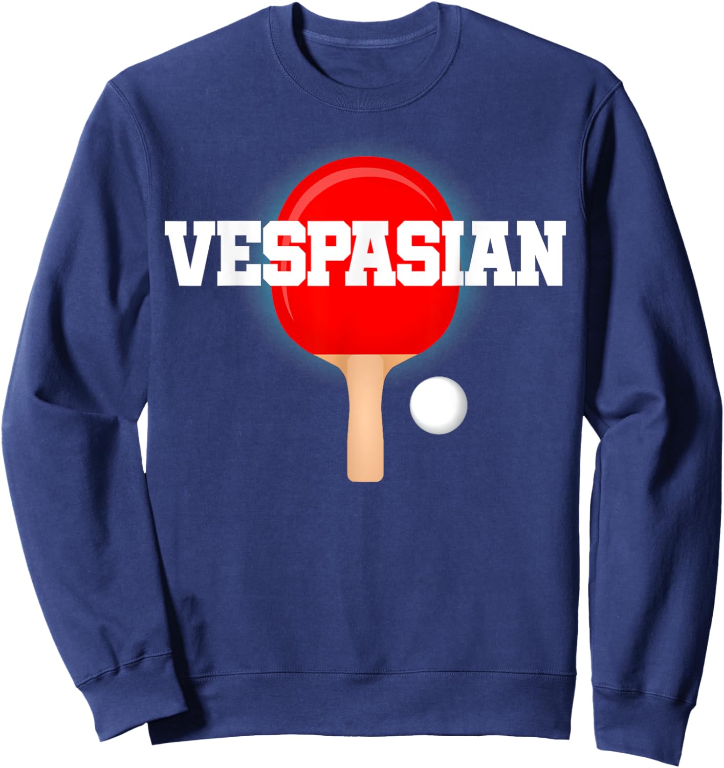 Vespasian Name Boys Table Tennis Ping Pong Game Racket Sport Sweatshirt - Sweatshirt | Navy