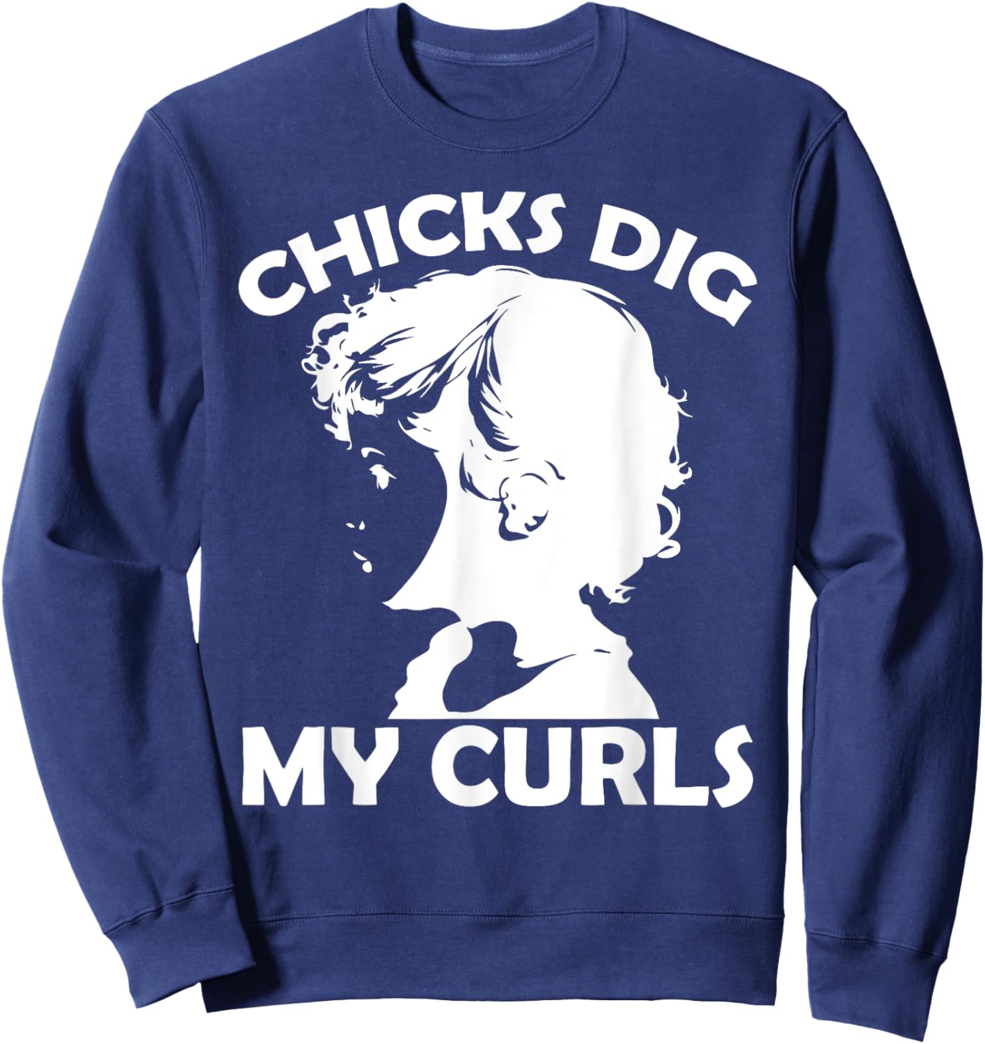 Kids Funny Curly Hair Wild Like My Curls Toddler Girl Boy Sweatshirt - Sweatshirt | Navy