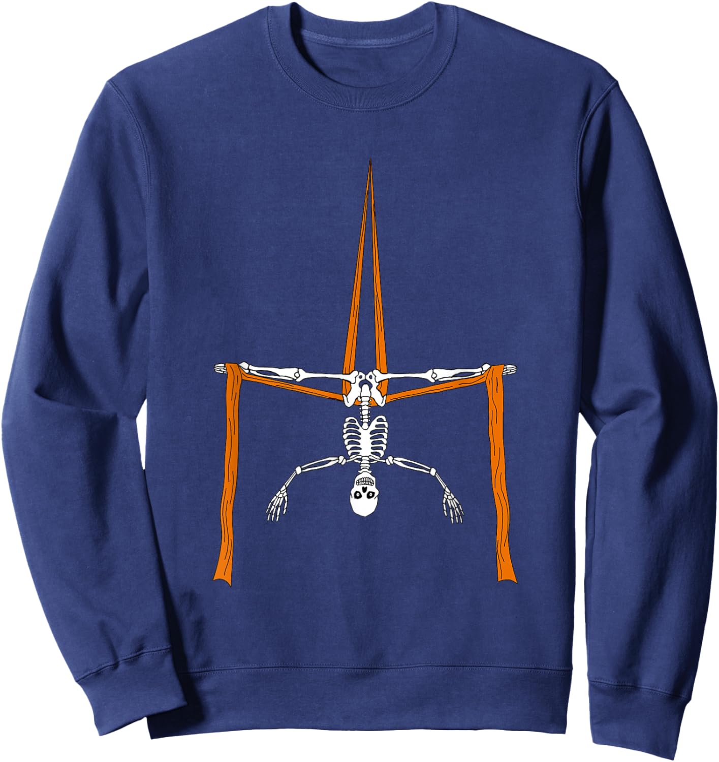 Skeleton Aerialist - Halloween Aerial Silks Circus Artist Sweatshirt - Sweatshirt | Navy