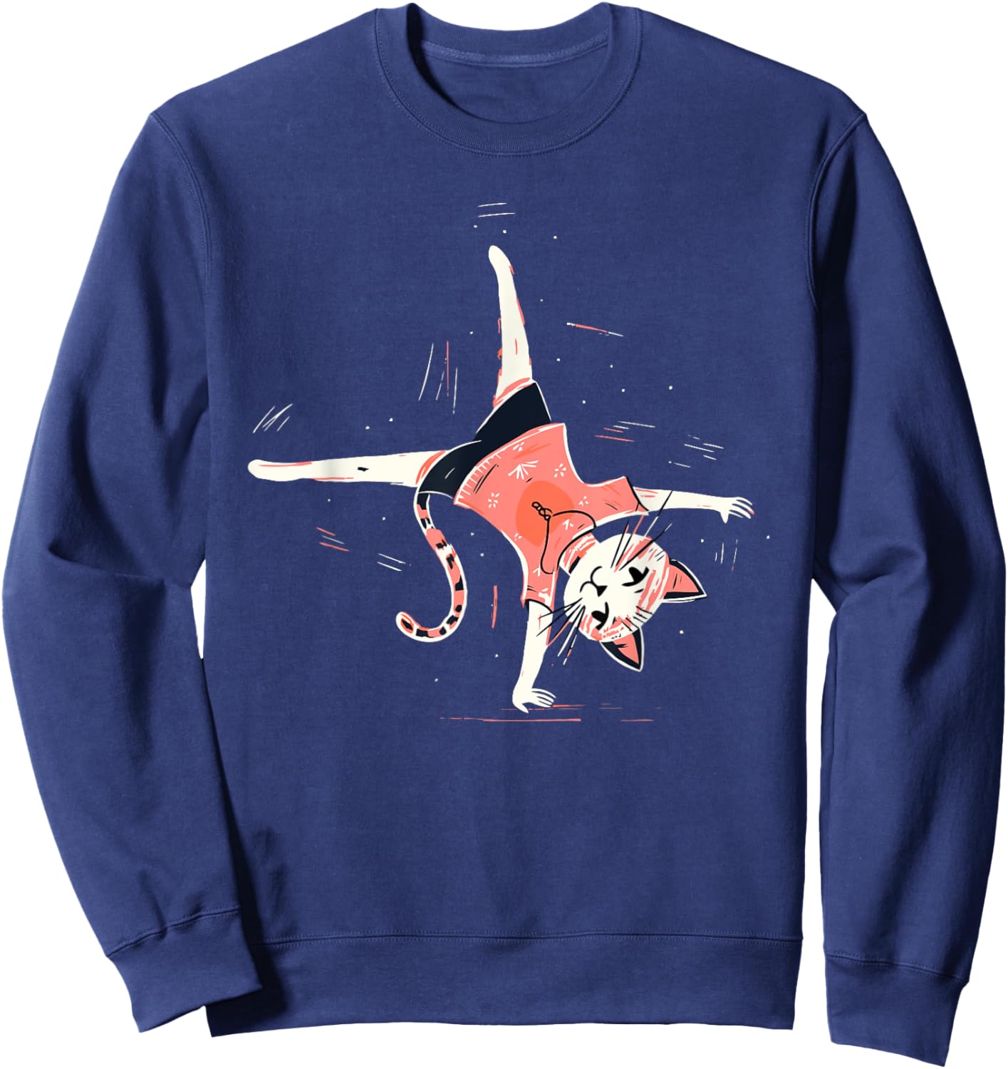 Acrobatic cat gymnastics Gymnastic pose Men Women Kids Sweatshirt - Sweatshirt | Navy