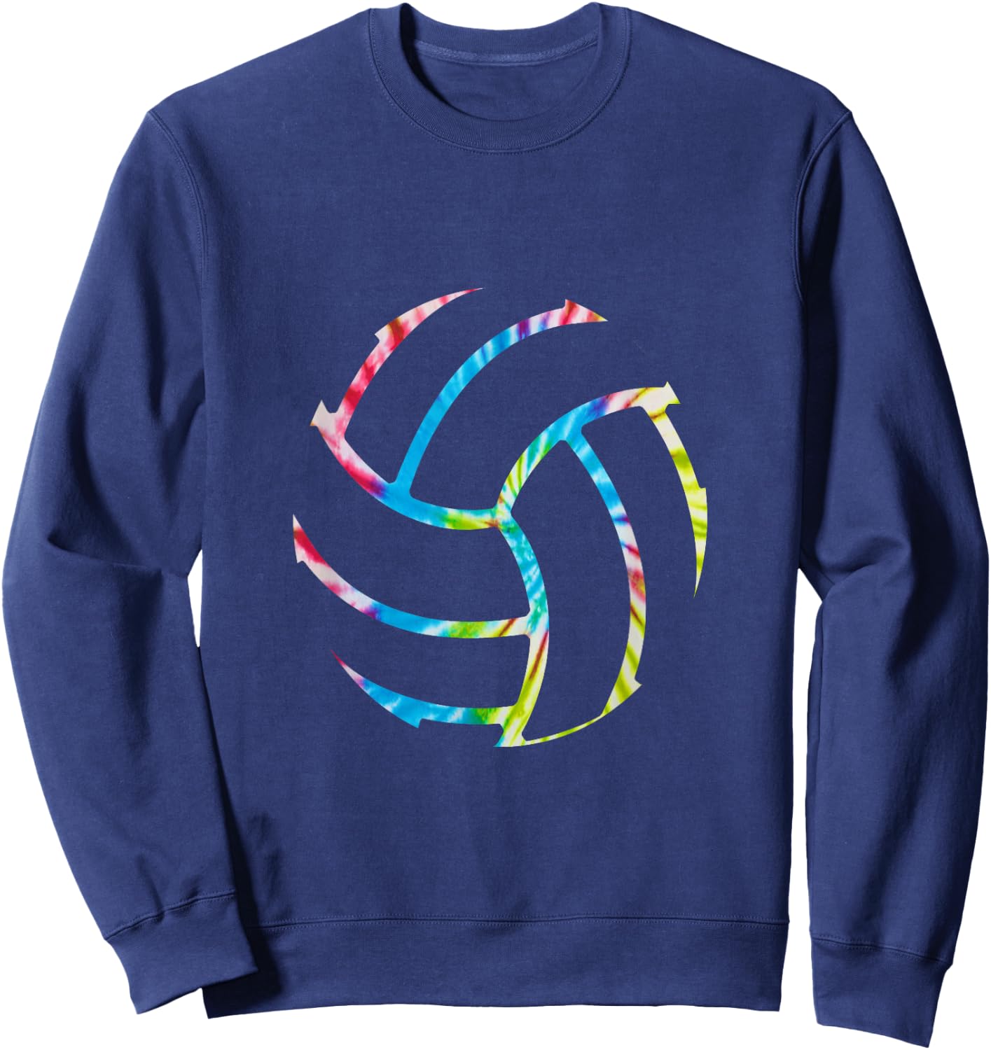 Volleyball stuff attire tie dye Gift a teen girl player Sweatshirt - Sweatshirt | Navy