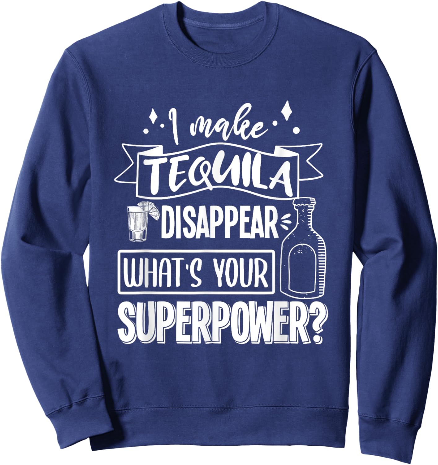 Mis Amigos Funny Salt Lime & Tacos Tequila Sweatshirt - Sweatshirt | Navy