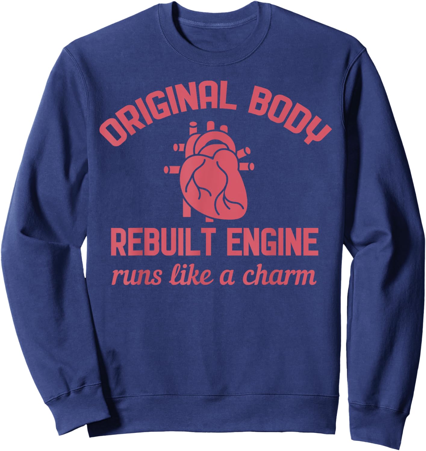Funny Open Heart Bypass Surgery Recovery Get Well Gift Sweatshirt - Sweatshirt | Navy