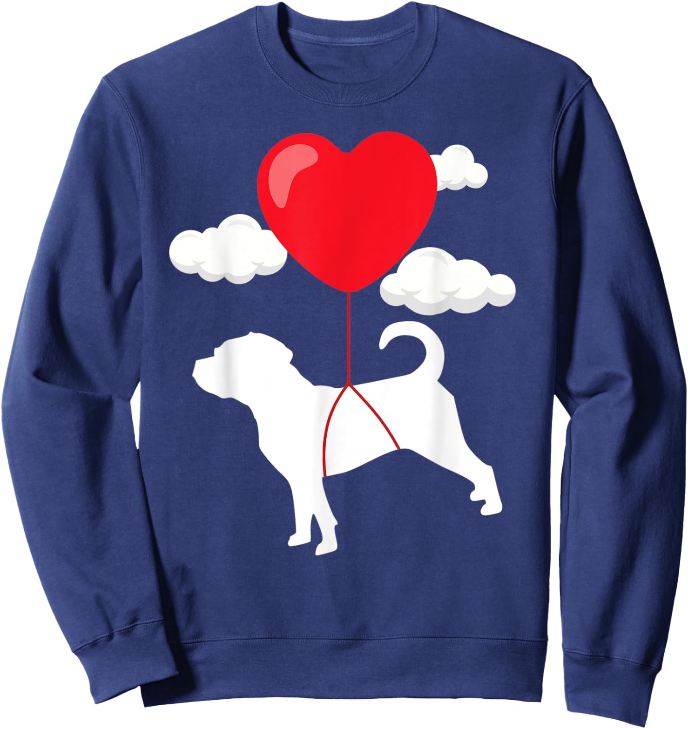 Puggle Valentine's Day Shirt Valentines Gift Dog Owner Sweatshirt - Sweatshirt | Navy