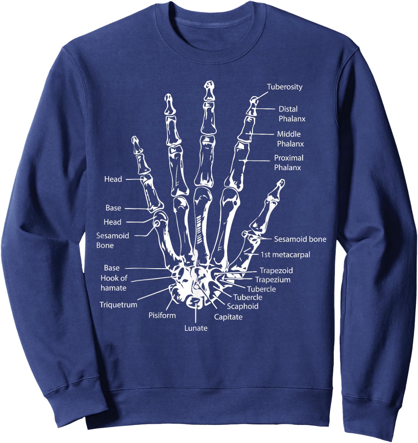 Human Hand Anatomy Shirt Christmas Gift Physician Sweatshirt - Sweatshirt | Navy