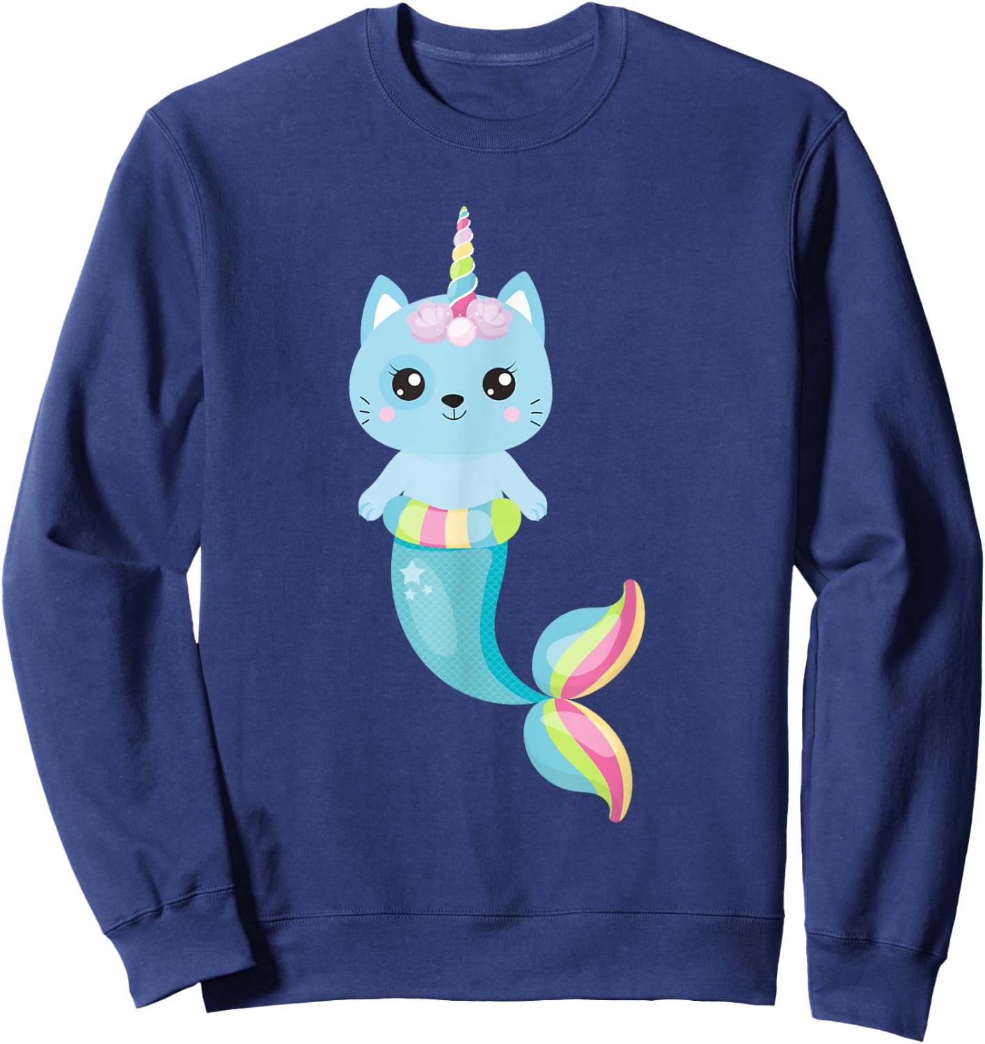 Summer Caticorn Unicorn Sweatshirt - Sweatshirt | Navy