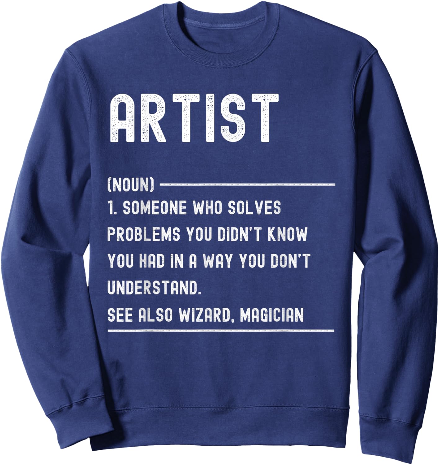Art Teacher Definition Shirts Funny Job Title Sweatshirt - Sweatshirt | Navy