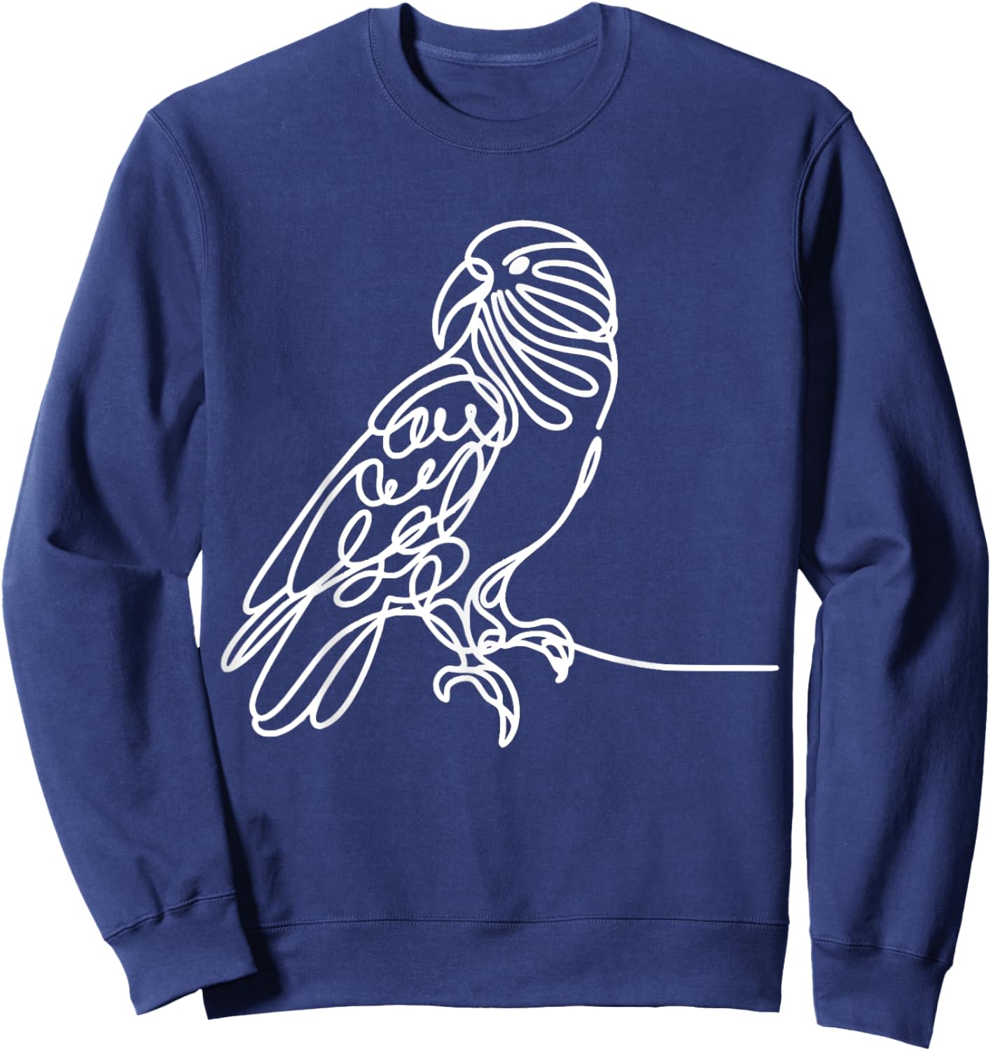 Line Art Bird & Ornithologist Kea Sweatshirt - Sweatshirt | Navy