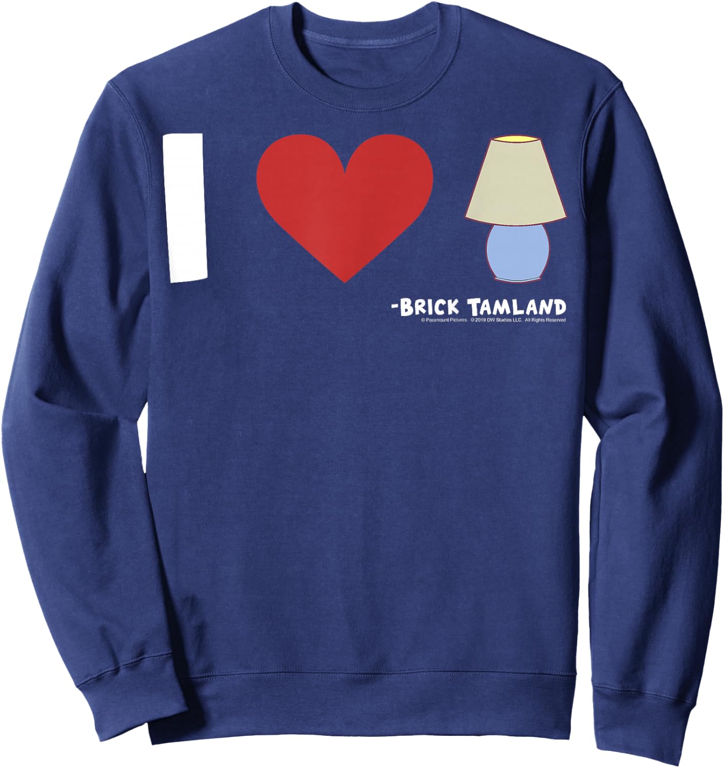 Anchorman I Heart Lamp Brick Tamland Quote Sweatshirt - Sweatshirt | Navy