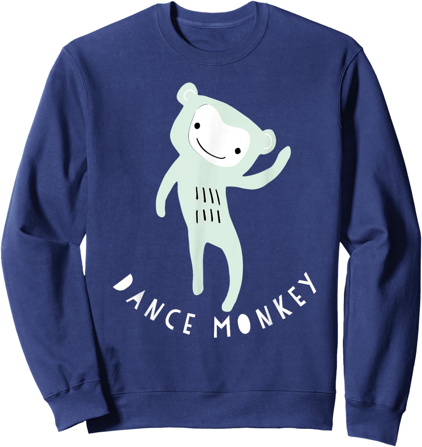 Funny Dance Monkey Graphic Sweatshirt - Sweatshirt | Navy