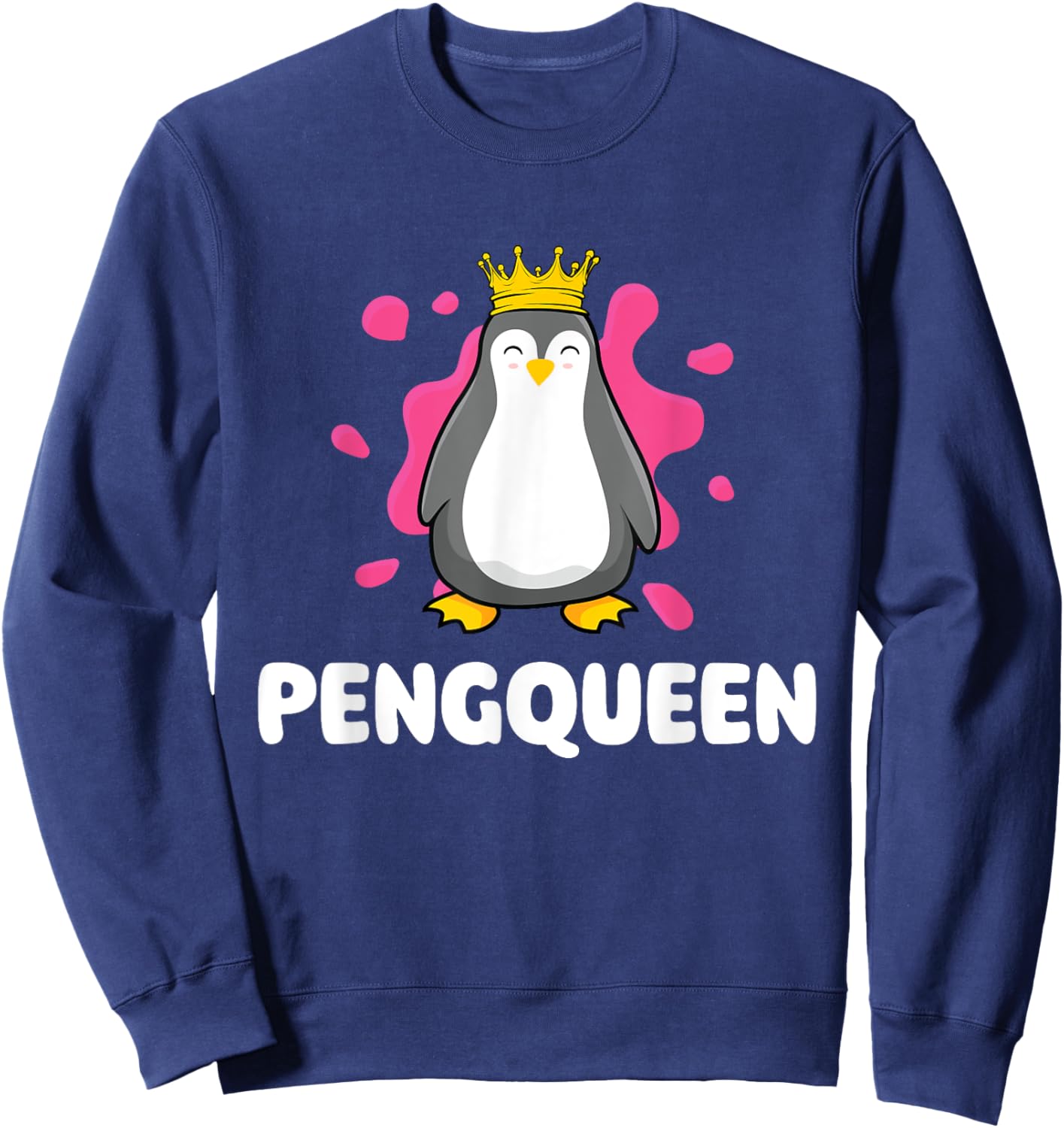 Pengqueen - Penguin Lover Bird Watcher Aquatic Bird Sweatshirt - Sweatshirt | Navy