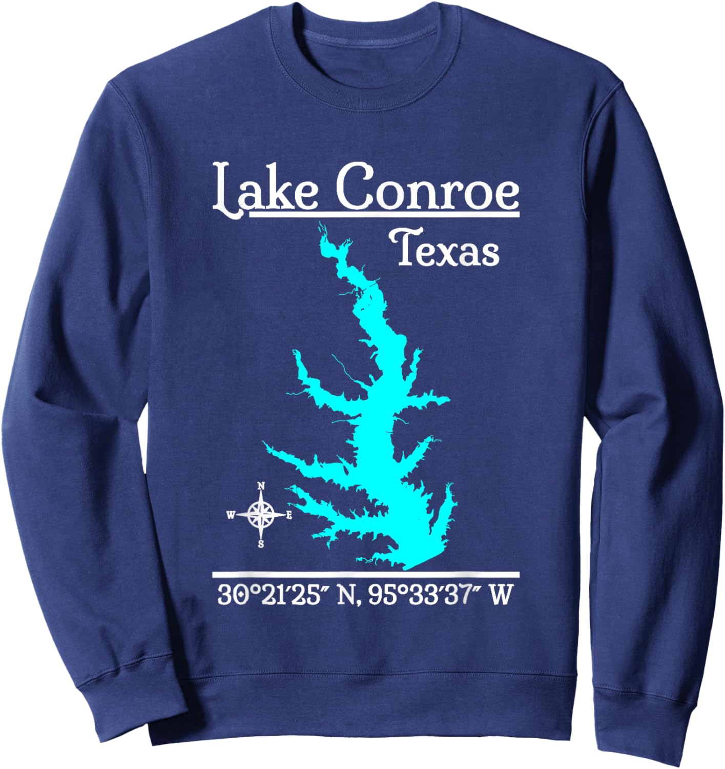 Lake Conroe, Texas Sweatshirt - Sweatshirt | Navy