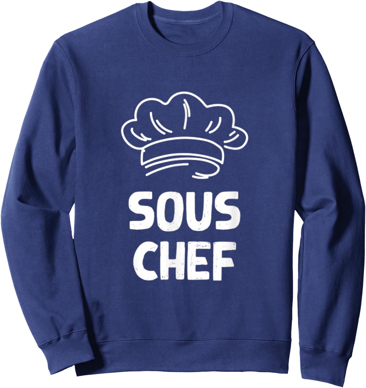 Sous Chef Matching Head Chef Cooking Kitchen Gift Mom Dad Sweatshirt - Sweatshirt | Navy