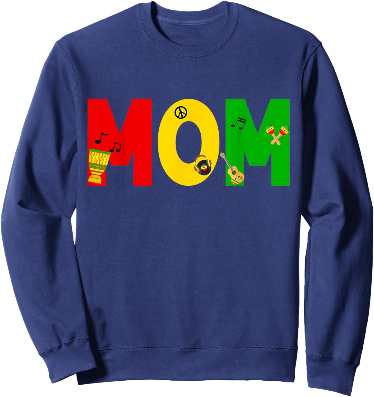 1st Birthday Jamaica King Party Theme Outfit One Year Old Sweatshirt - Sweatshirt | Navy