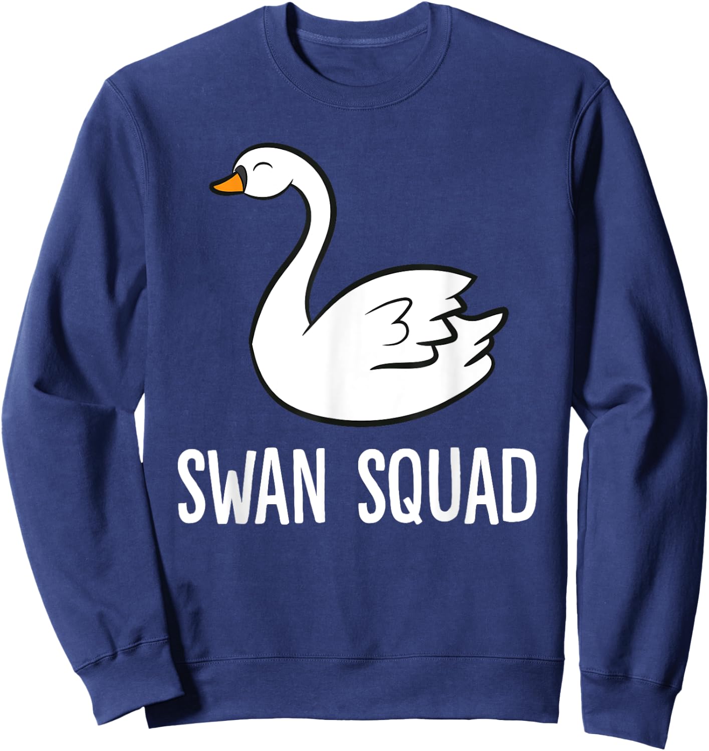 Swan Squad Funny Swan Bird Sweatshirt - Sweatshirt | Navy