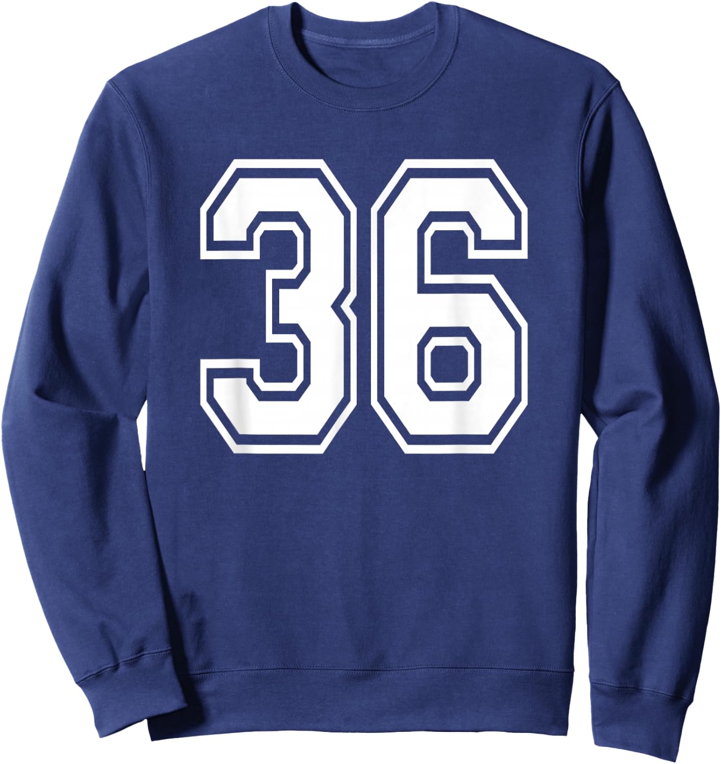 Number 36 Birthday Gift Sports Player Team Numbered Jersey Sweatshirt - Sweatshirt | Navy