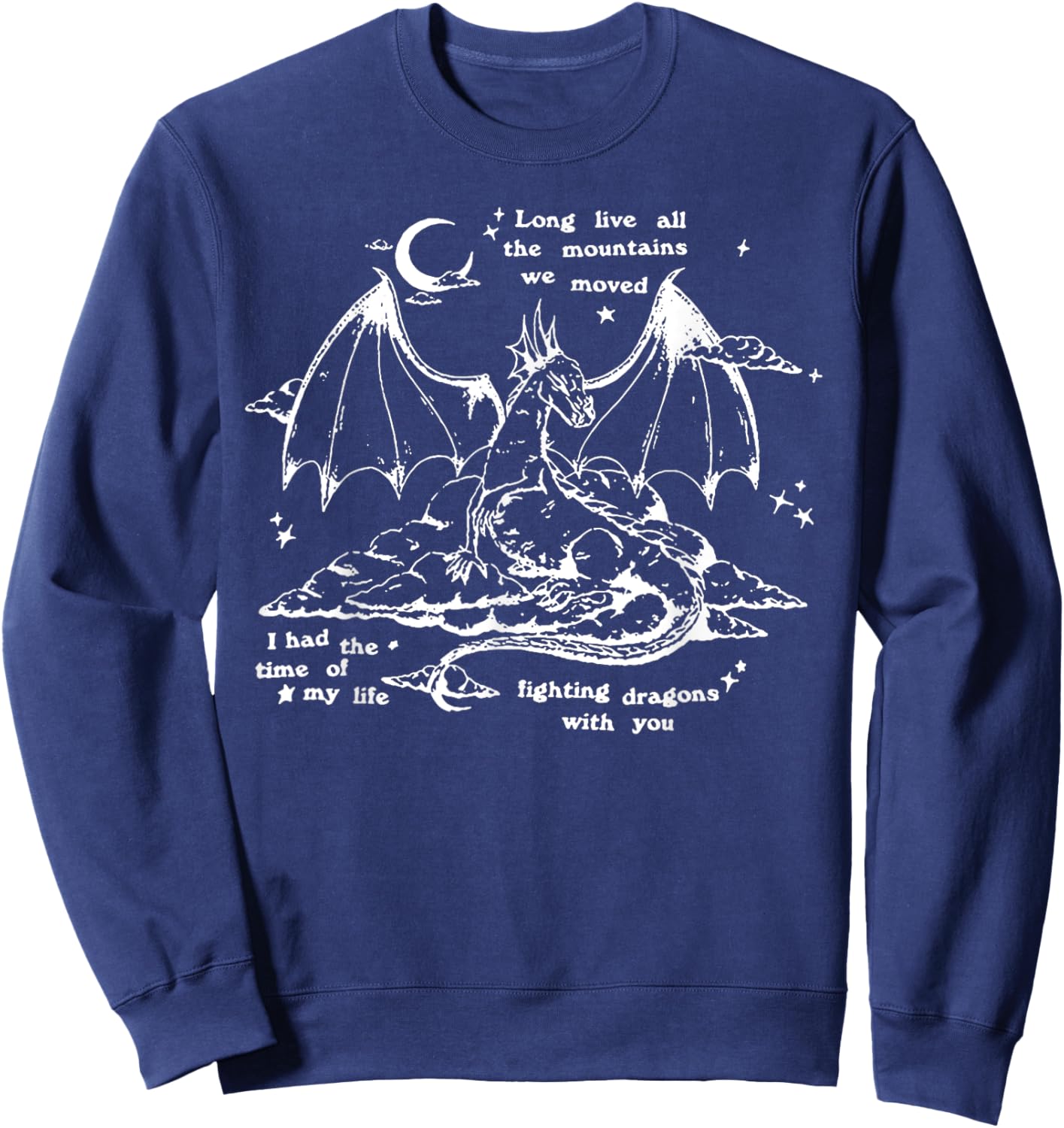 Fighting Dragons with You Sweatshirt - Sweatshirt | Navy
